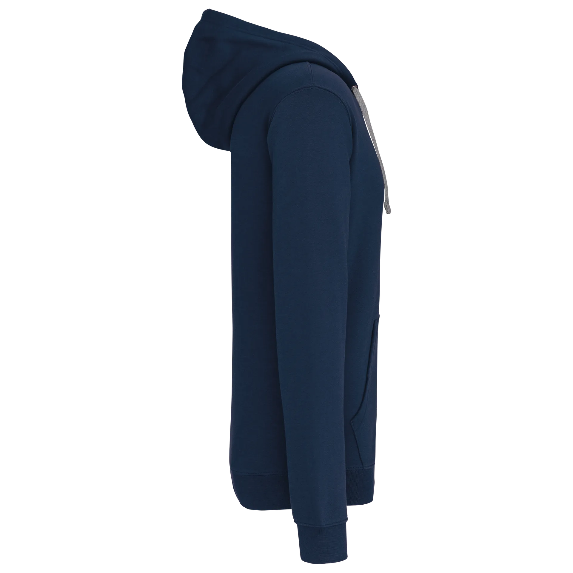 HERREN-KAPUZENSWEATSHIRT BICOLOR mit Reißverschluss