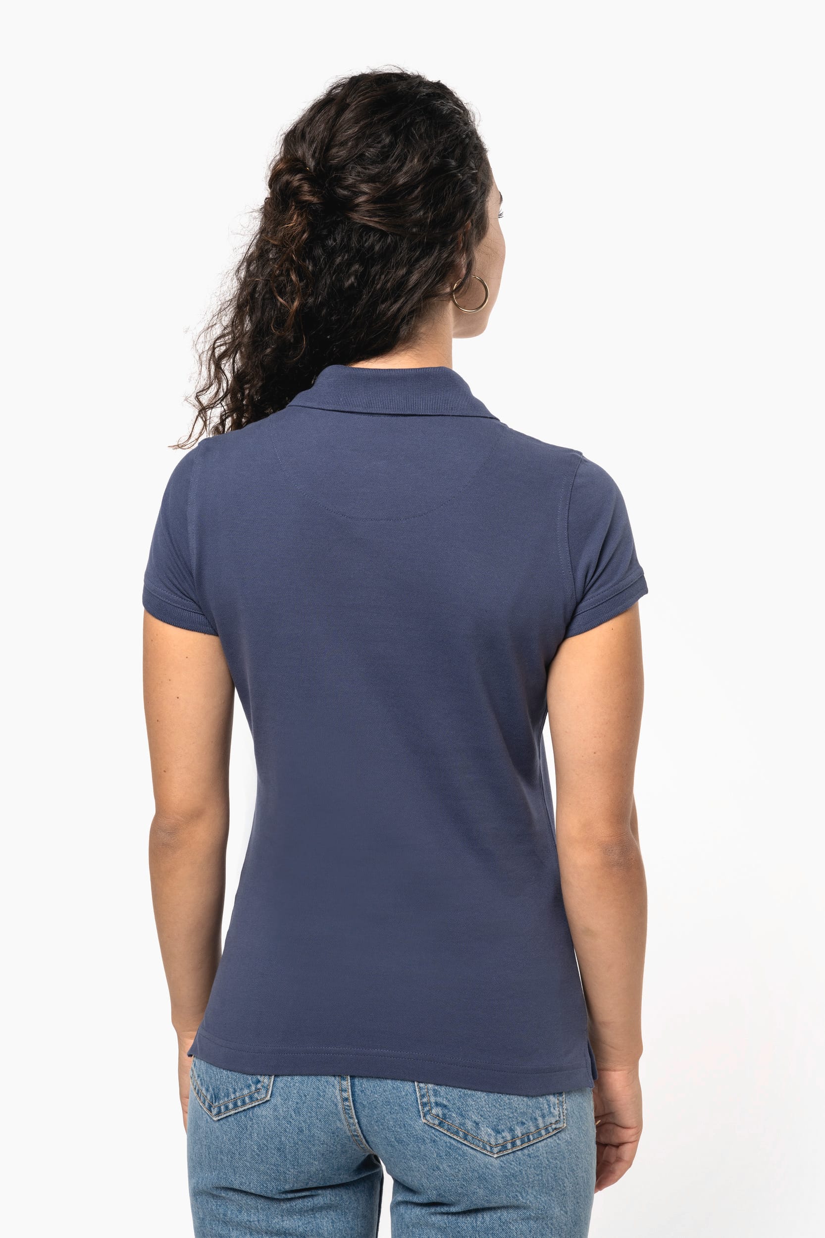 Kurzarm-Polohemd für Damen. Aus Baumwollpiqué