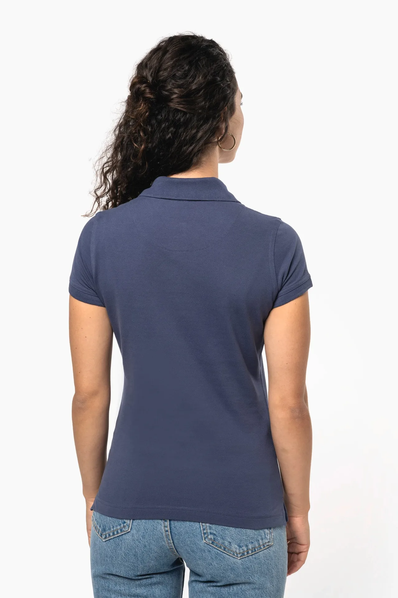 Kurzarm-Polohemd für Damen. Aus Baumwollpiqué