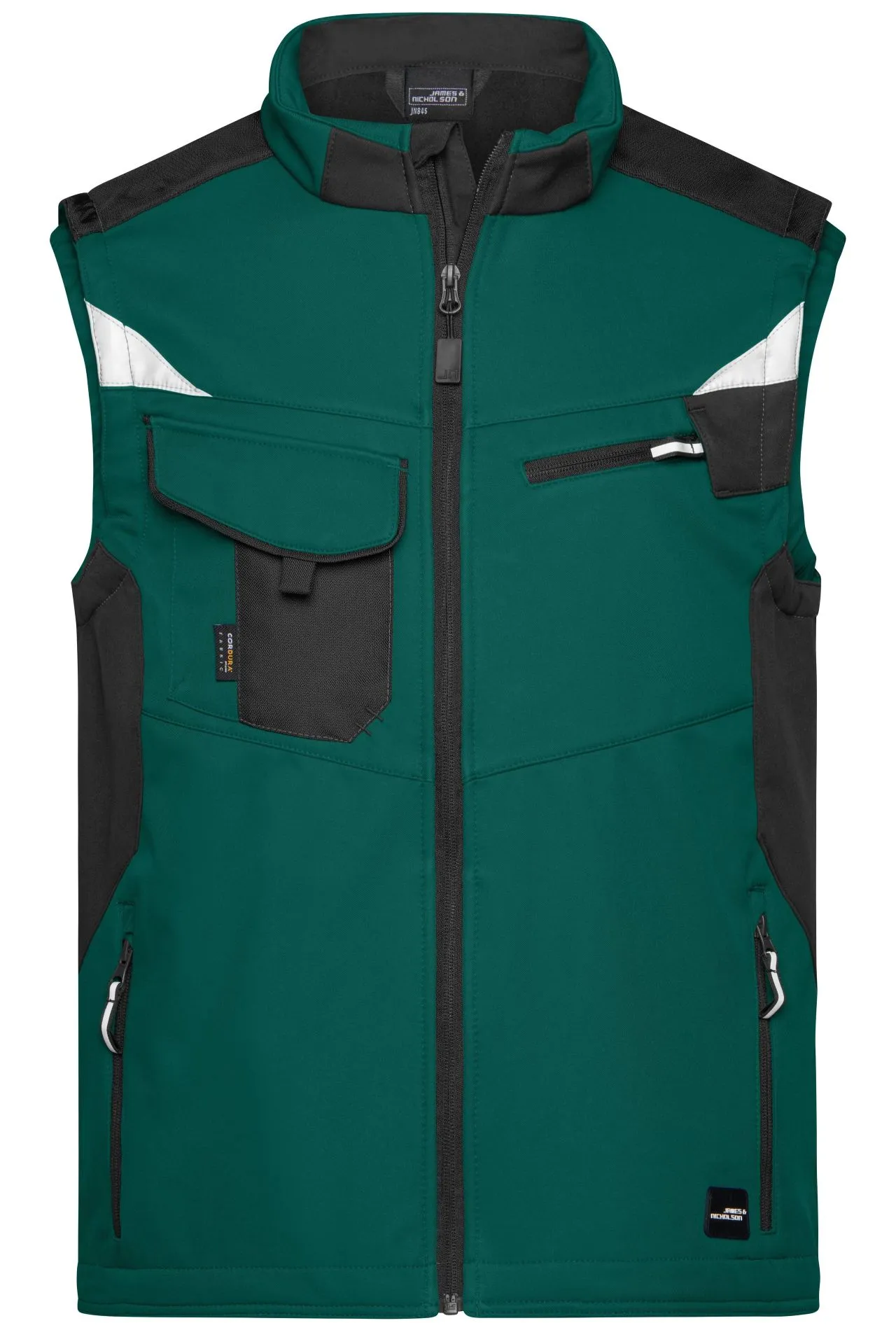 James & Nicholson JN845 – Funktionale Softshell-Arbeitsweste mit CORDURA®