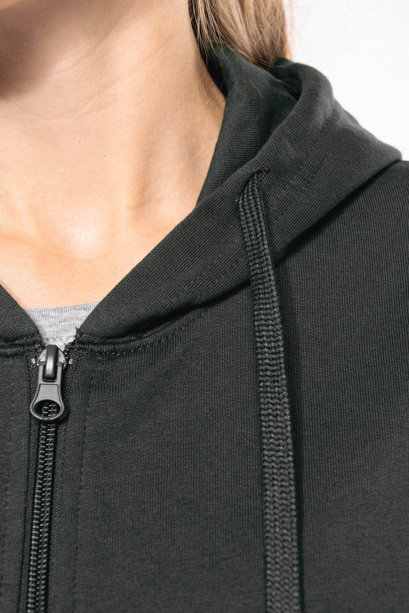 Recyceltes Unisex-Sweatshirt mit Reißverschluss und Kapuze