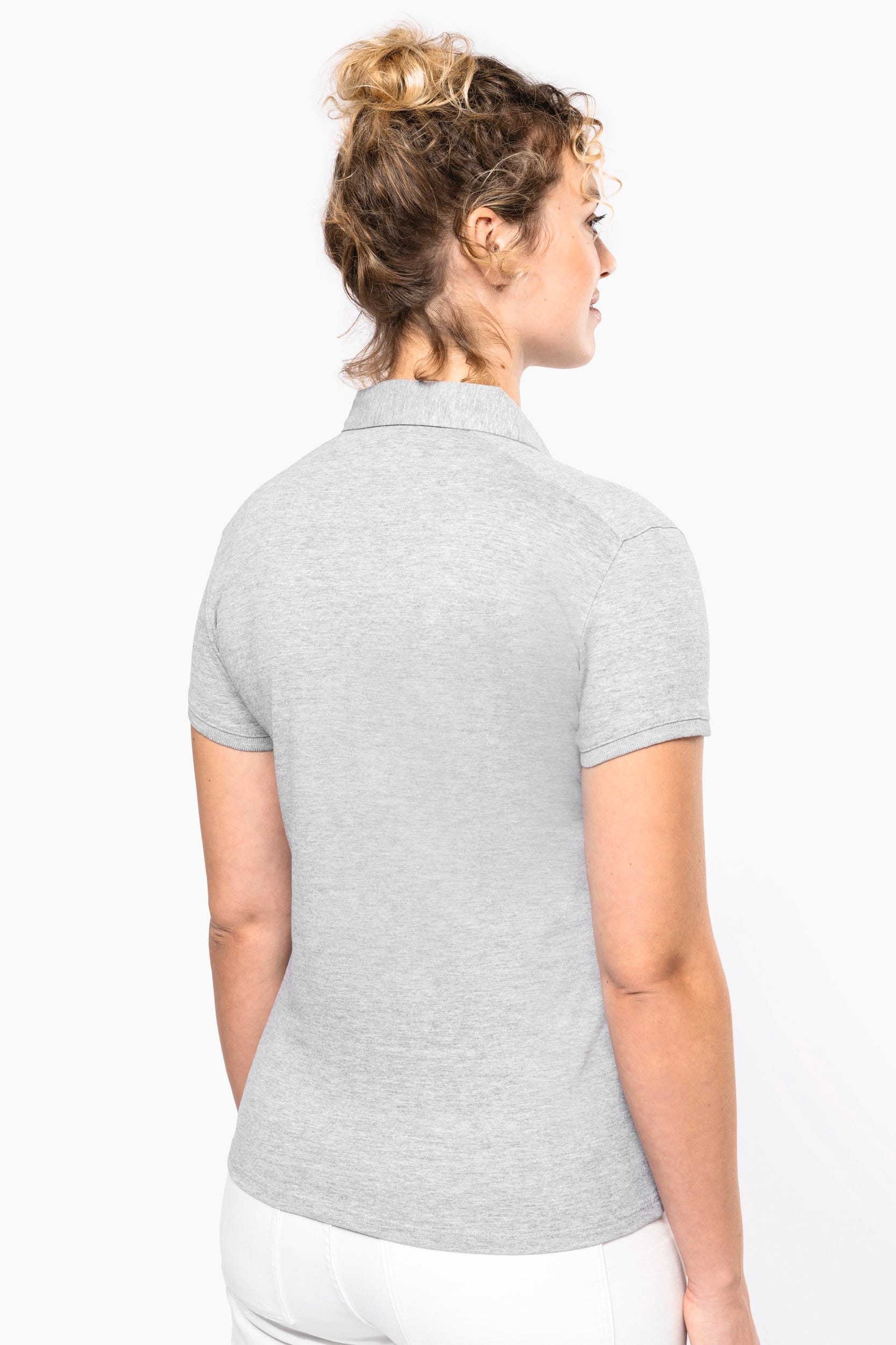 Jersey-Kurzarm-Polohemd für Damen