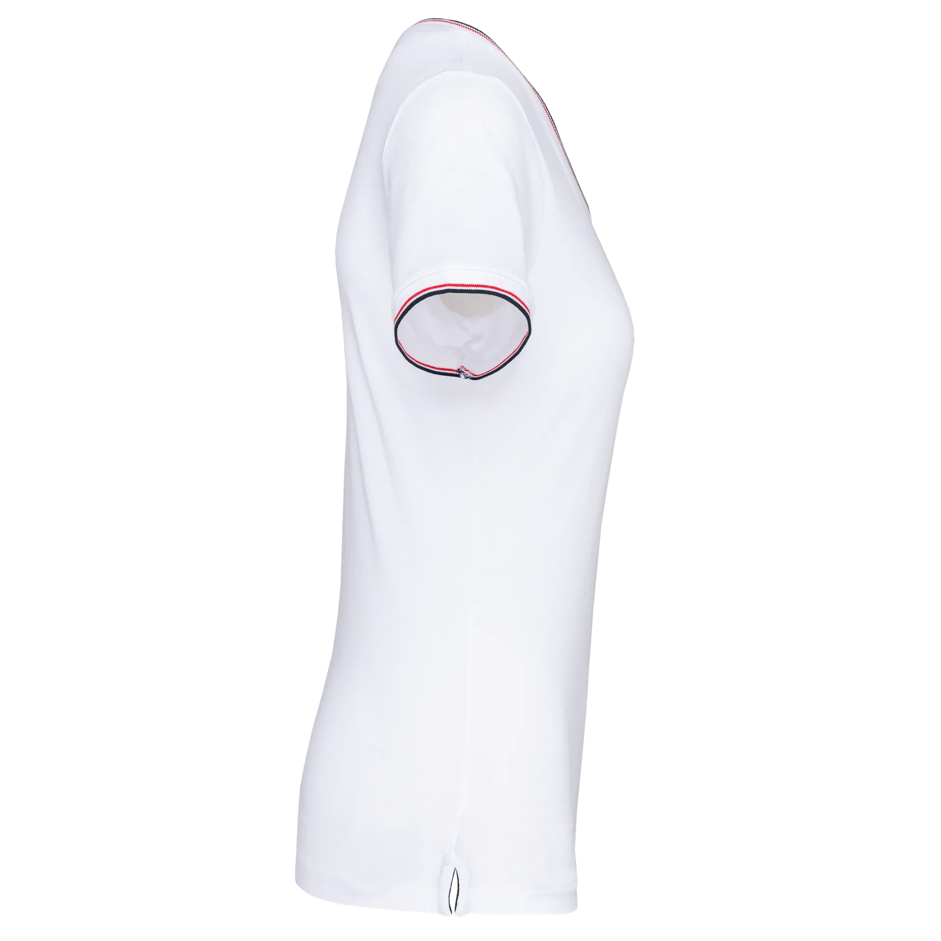 Damen T-Shirt aus Piqué-Trikot mit V-Ausschnitt