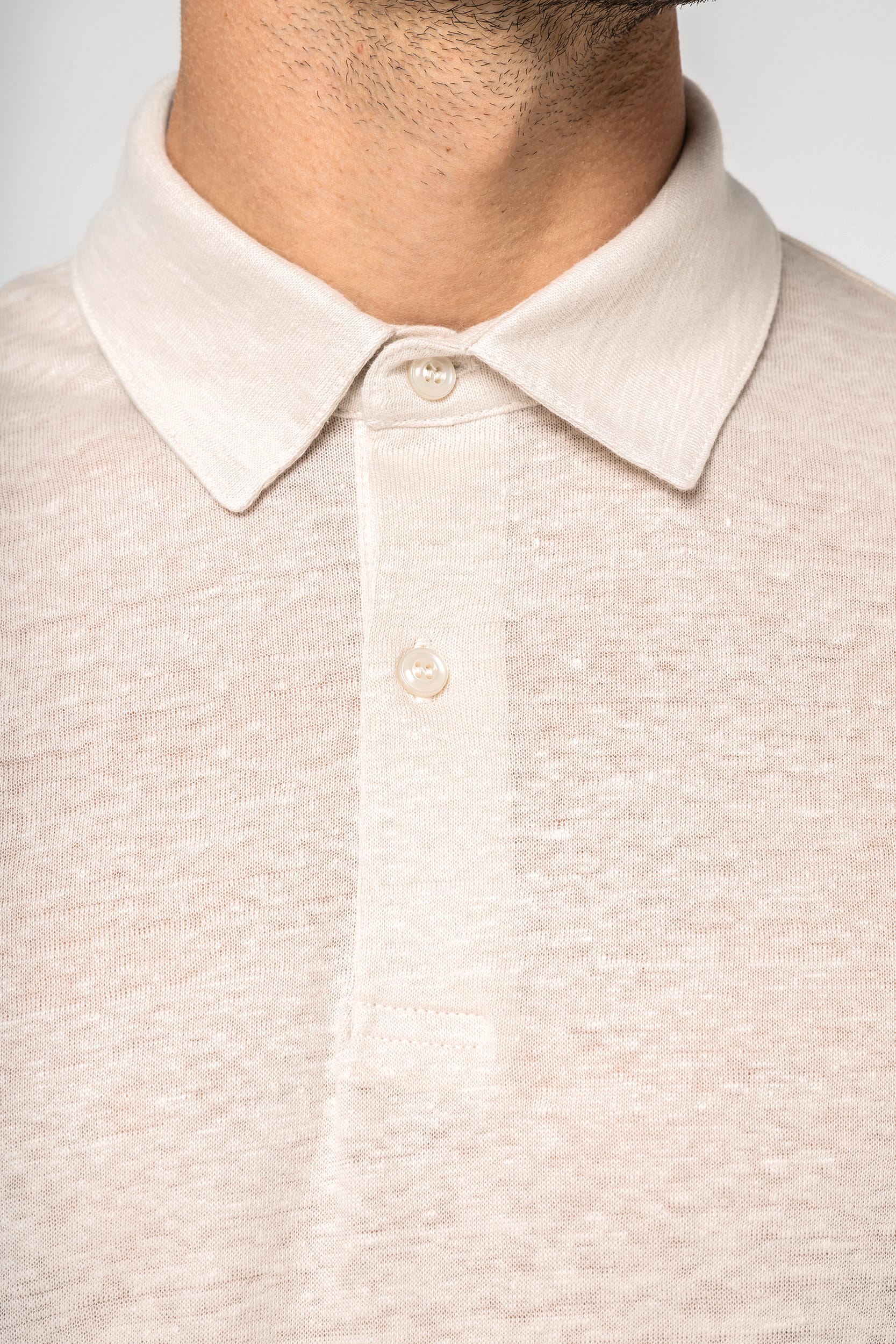Herren-Polohemd aus Leinen