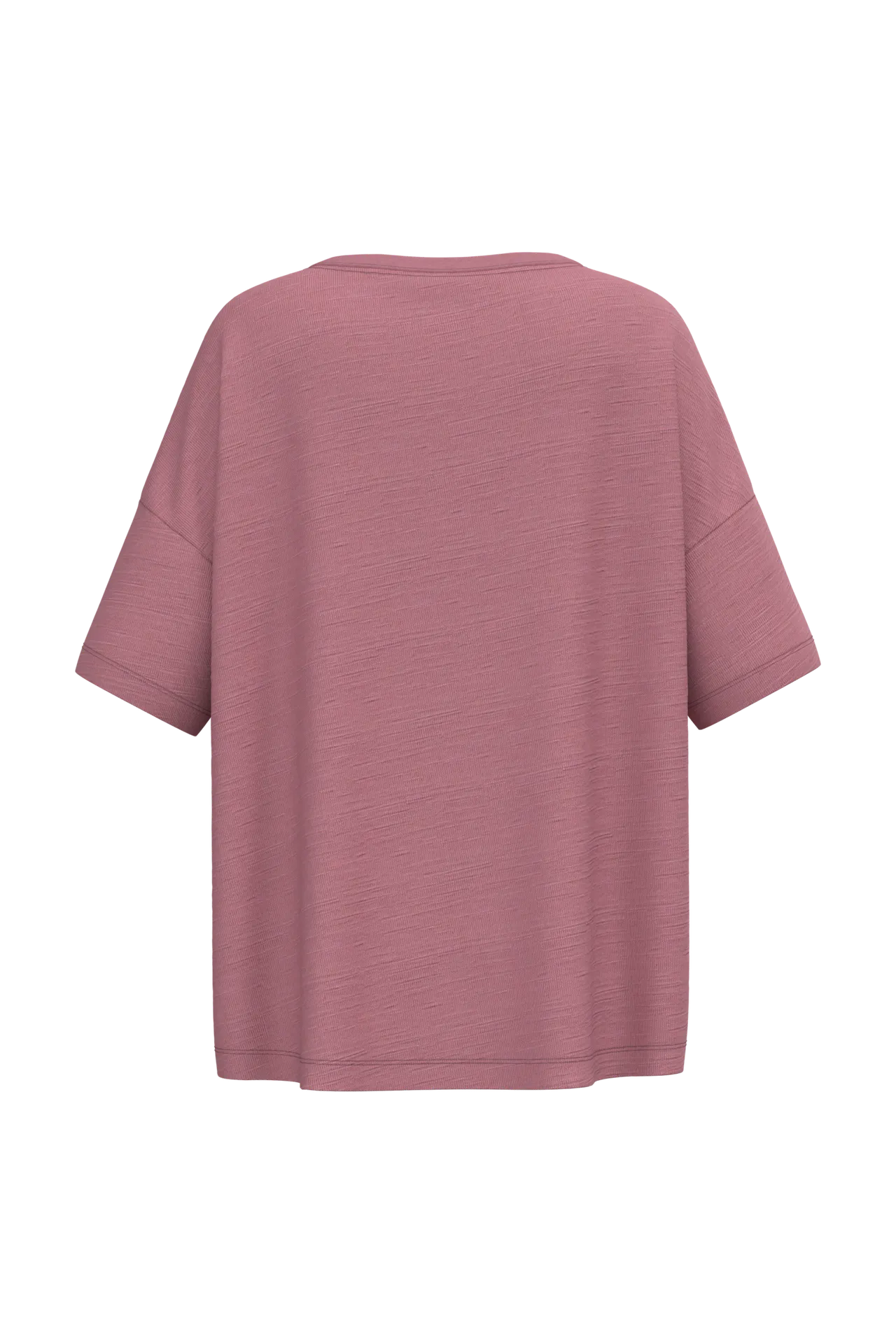 Umweltfreundliches Damen-Slub-Oversize-T-Shirt mit überschnittenen Schultern