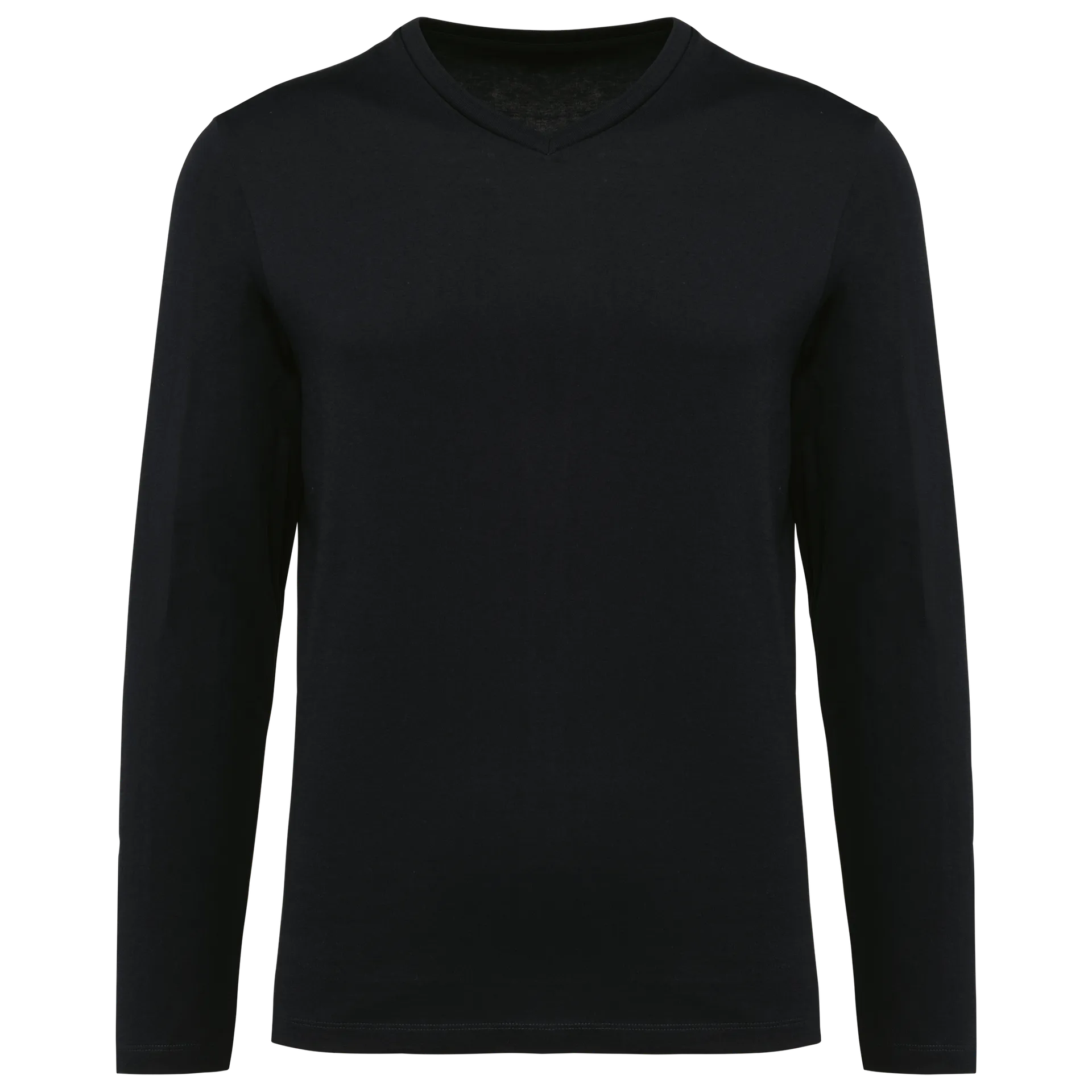 Supima® Herren-T-Shirt mit V-Ausschnitt und langen Ärmeln