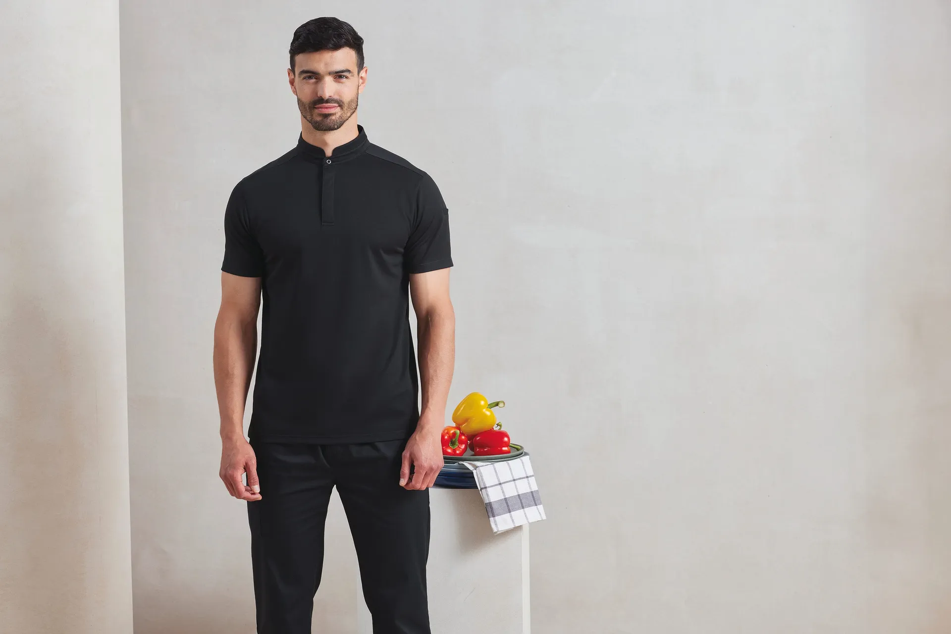 Coolchecker Essential Koch-Polohemd mit kurzen Ärmeln