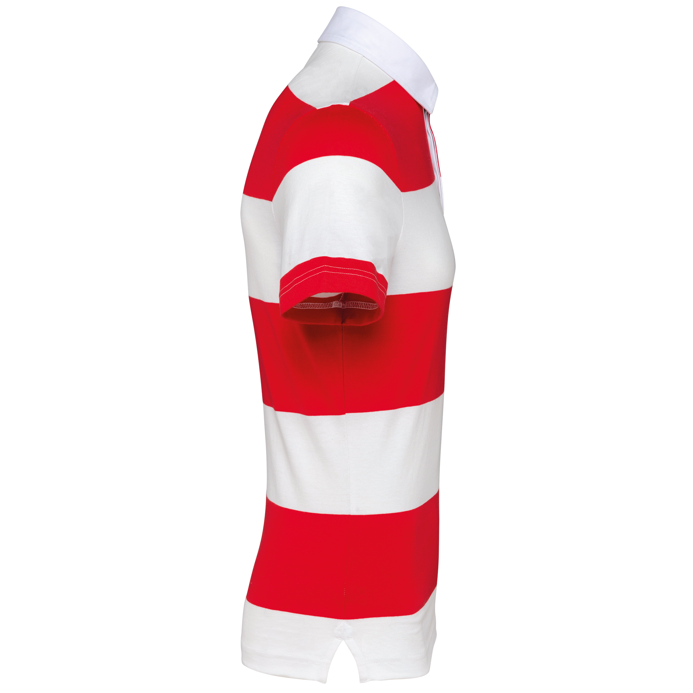 Gestreiftes Polohemd mit kurzen Ärmeln, Unisex