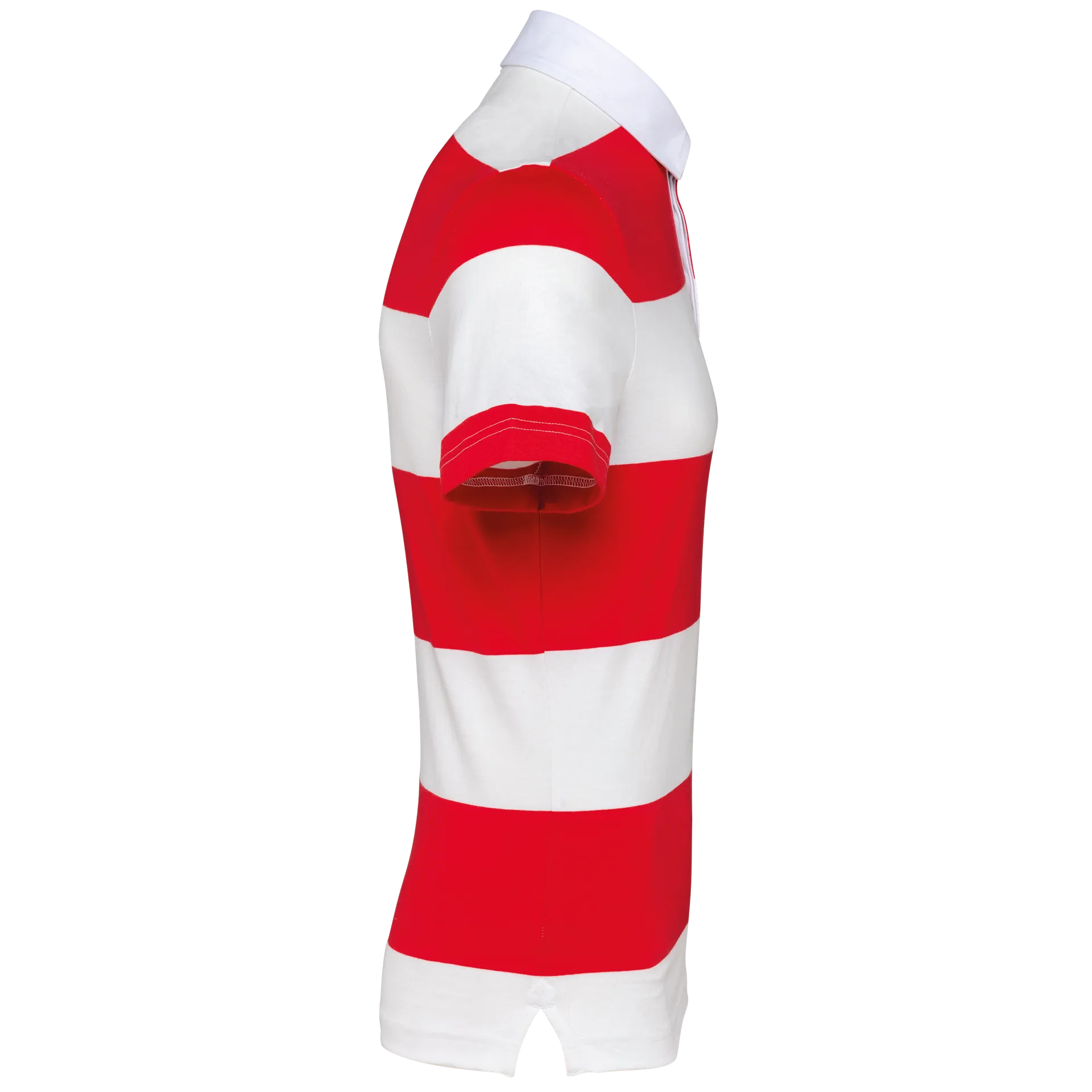 Gestreiftes Polohemd mit kurzen Ärmeln, Unisex