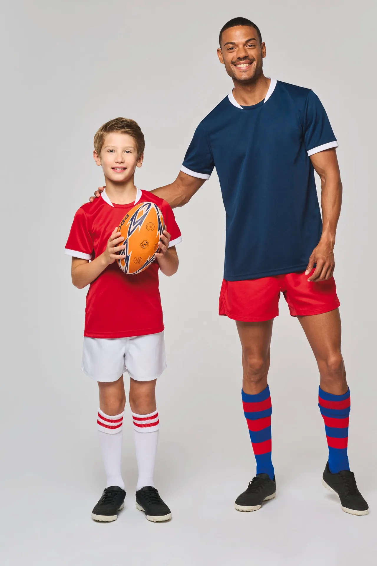 Rugby-Trikot mit kurzen Ärmeln für Kinder