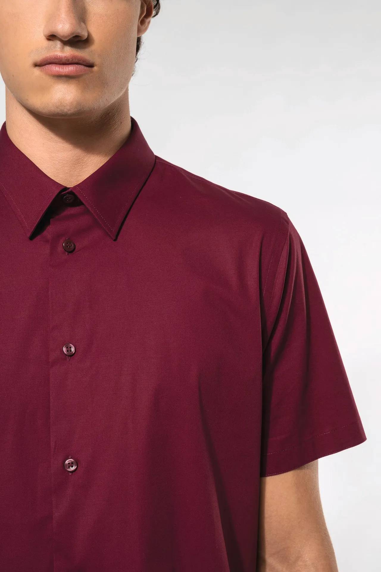 Herren Stretchhemd Kurzarm