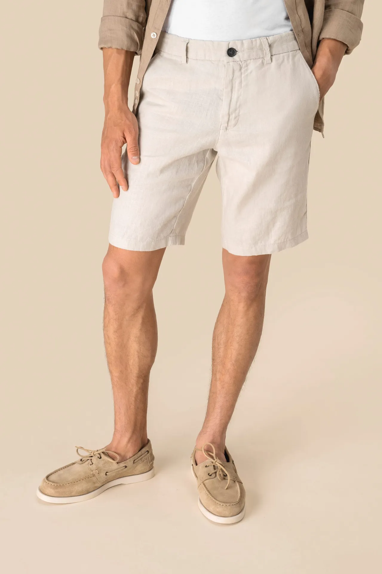 Bermuda-Shorts aus Leinen für Herren