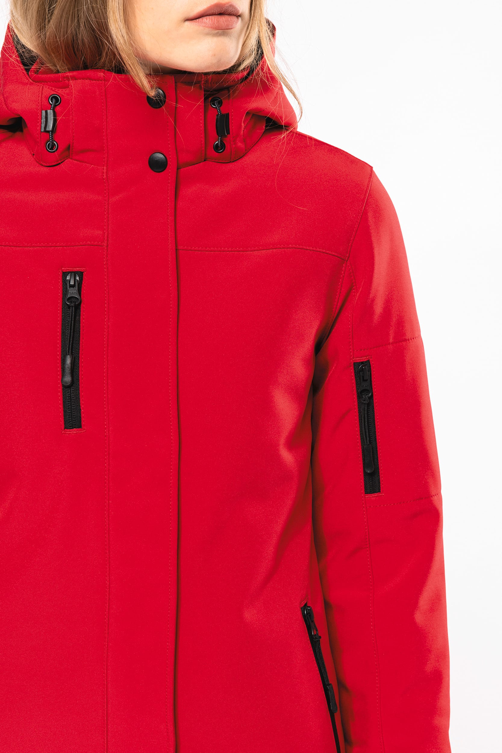 Damenparka Softshell wattiert mit Kapuze