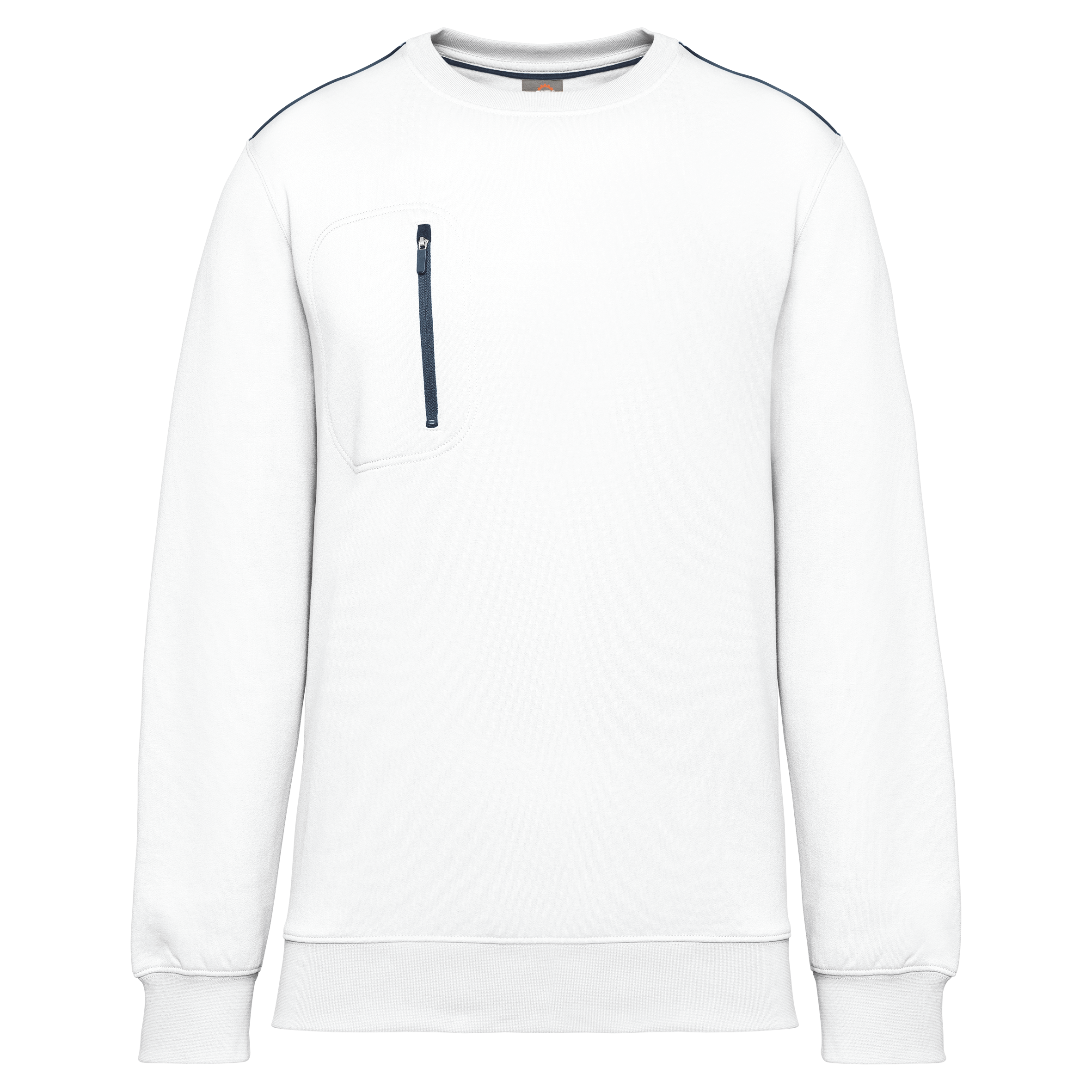 Day To Day Unisex-Sweatshirt mit kontrastfarbener zip Tasche