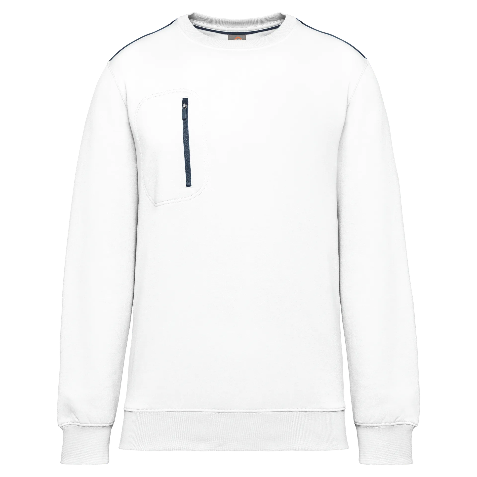 Day To Day Unisex-Sweatshirt mit kontrastfarbener zip Tasche