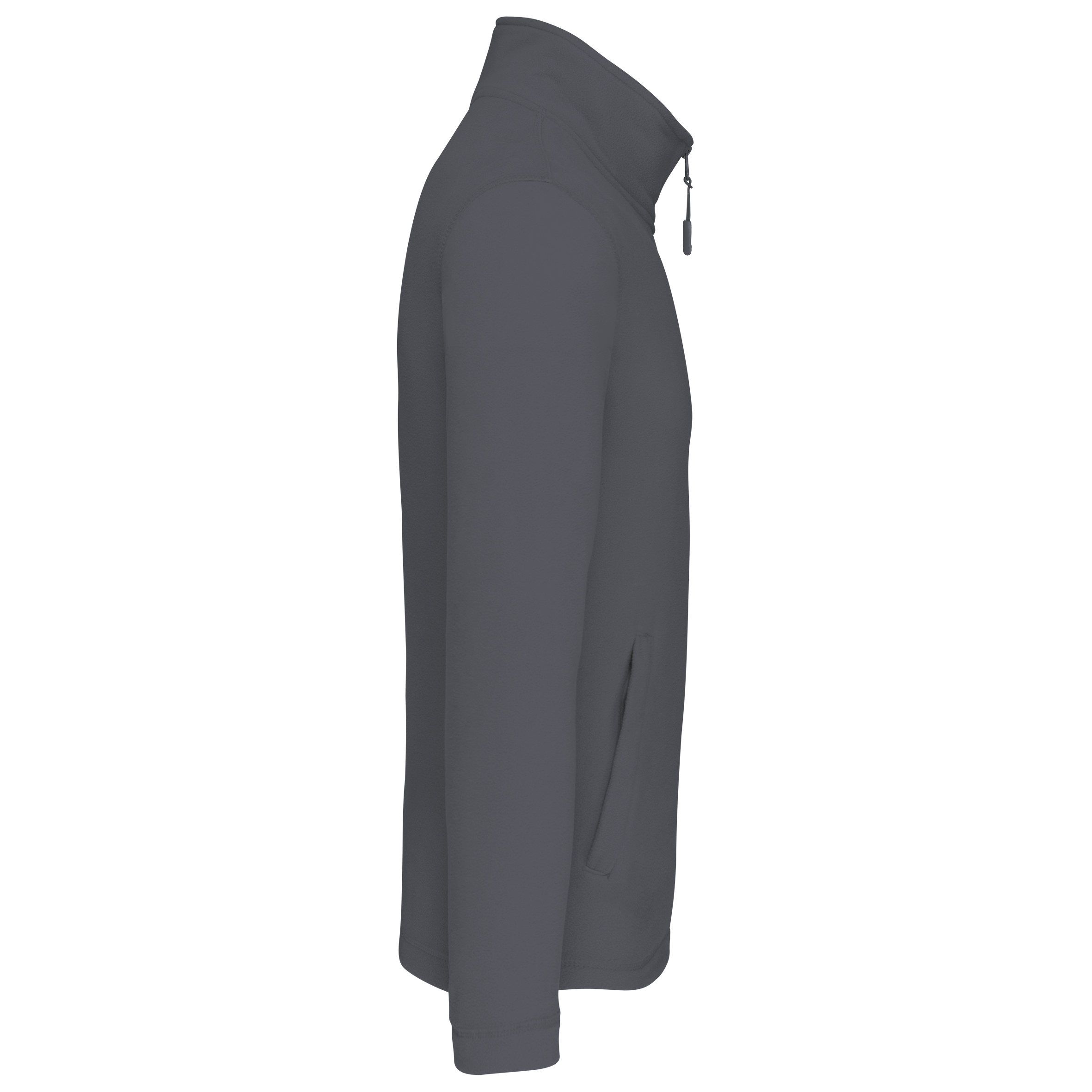 Mikrofleece-Jacke durchgehender Reißverschluss