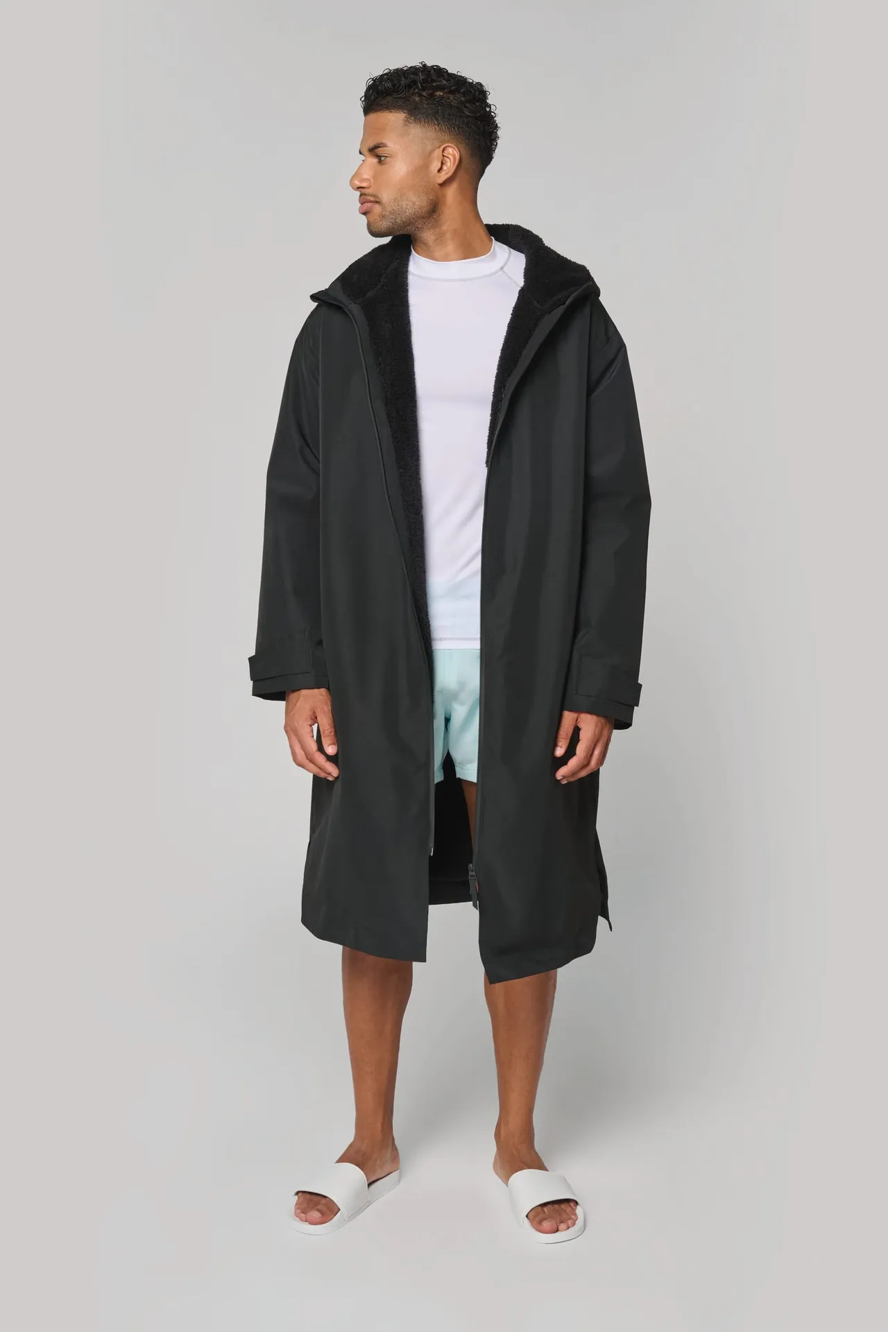 Langer, gefütterter Unisex-Sherpa-Parka