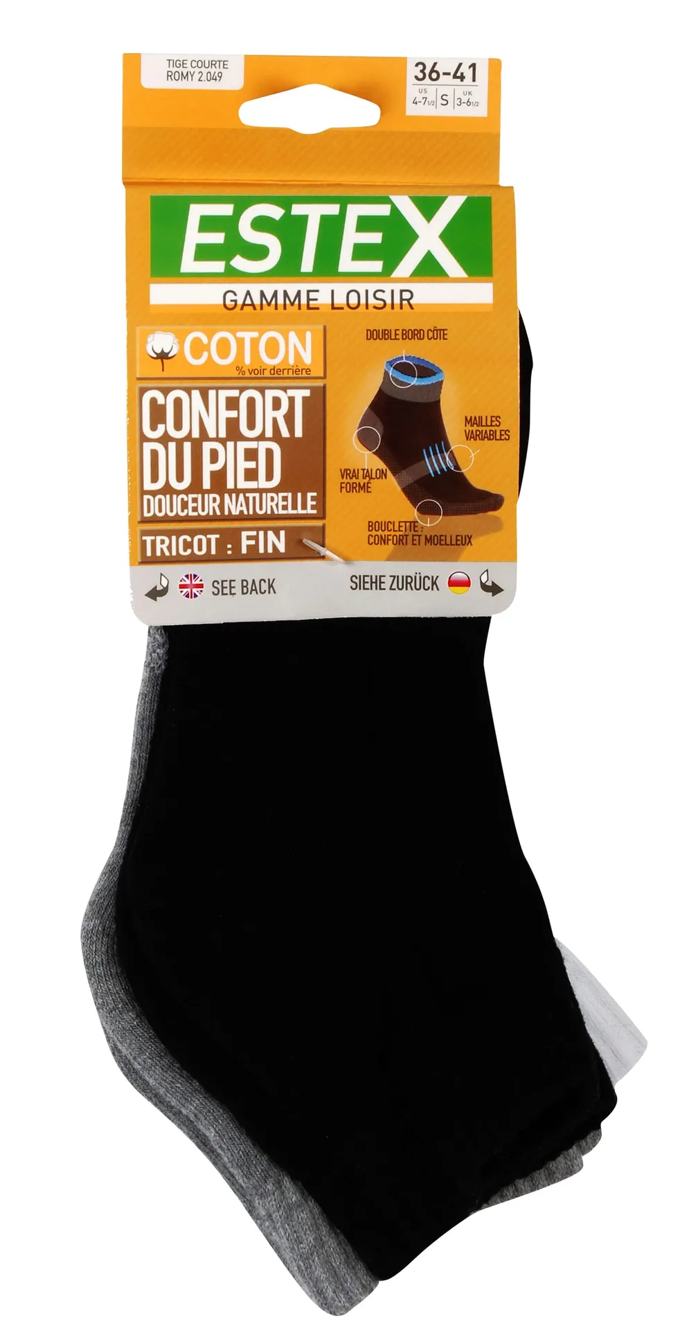 Romy Kurzschaftsocken 3-Paar-Pack