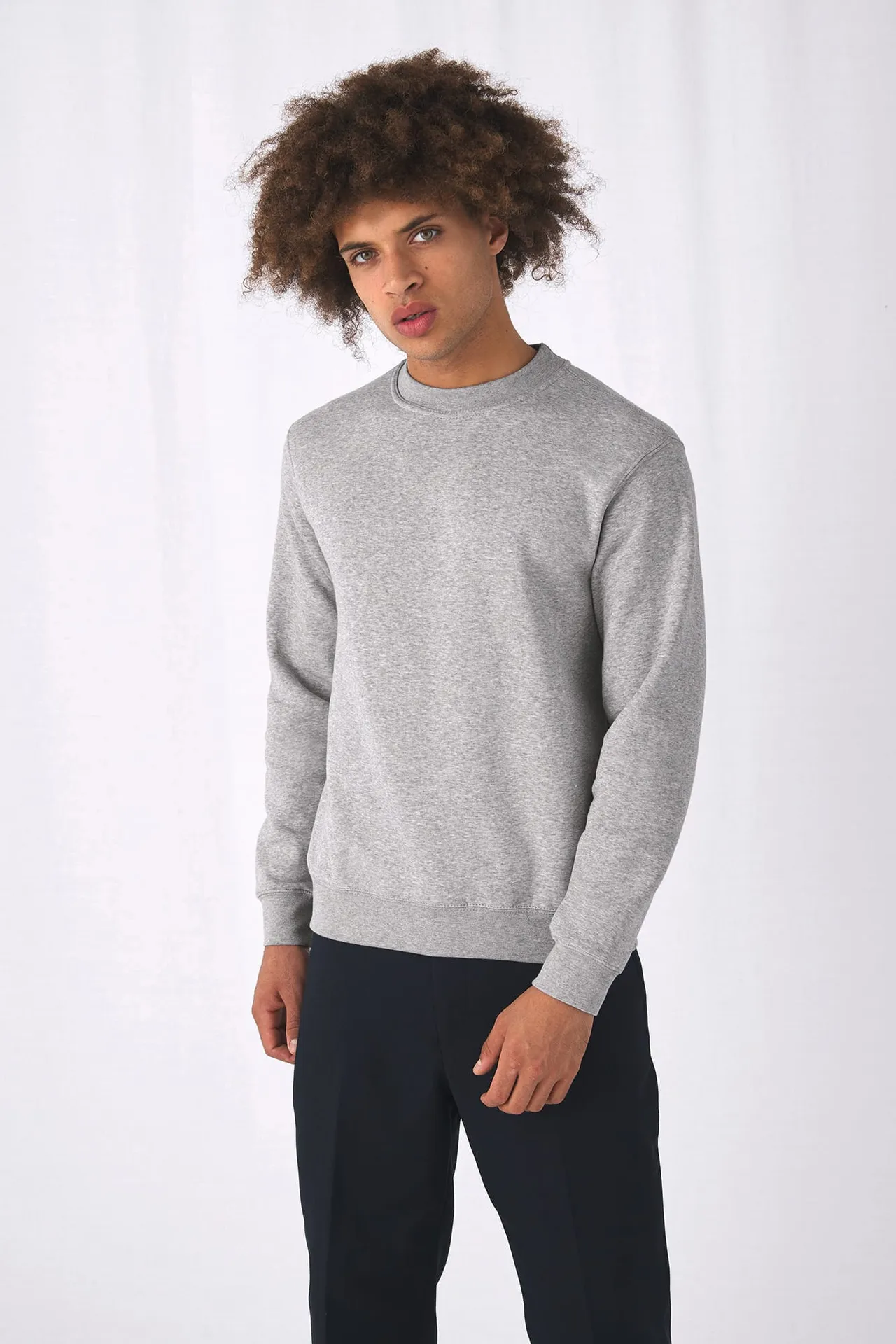 Crew Neck Sweatshirt Set In