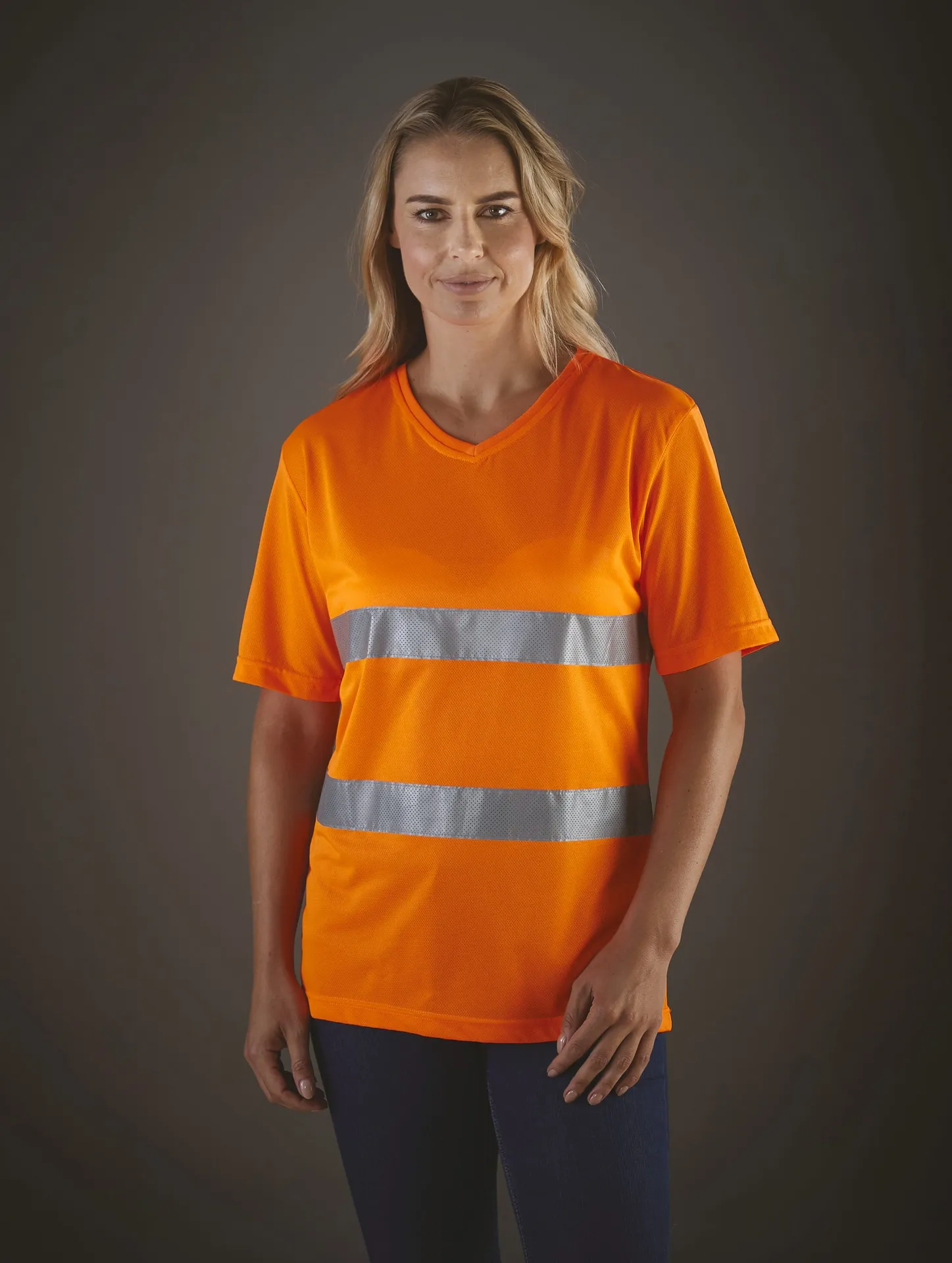 Hi-Vis Top Cool T-shirt V-Ausschnitt