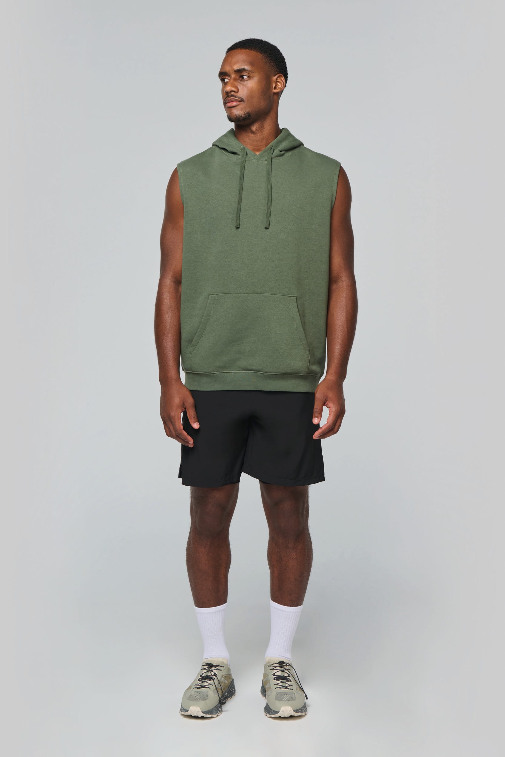 Unisex-Kapuzenpullover ohne Ärmel