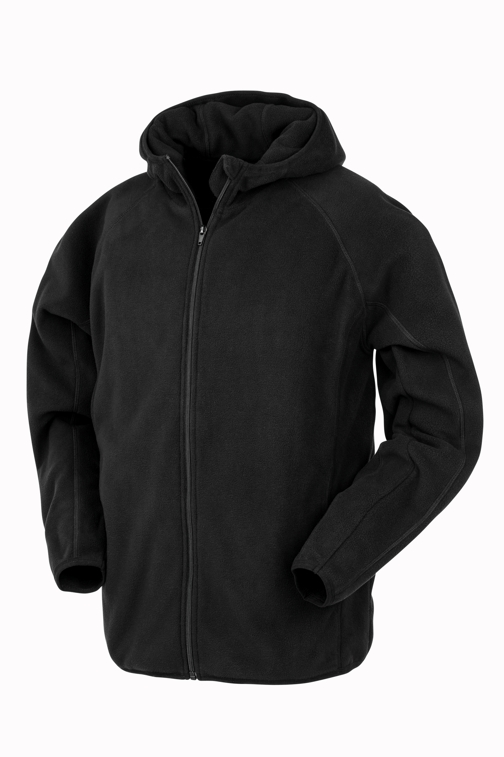 Kapuzenjacke aus recyceltem Mikrofleece