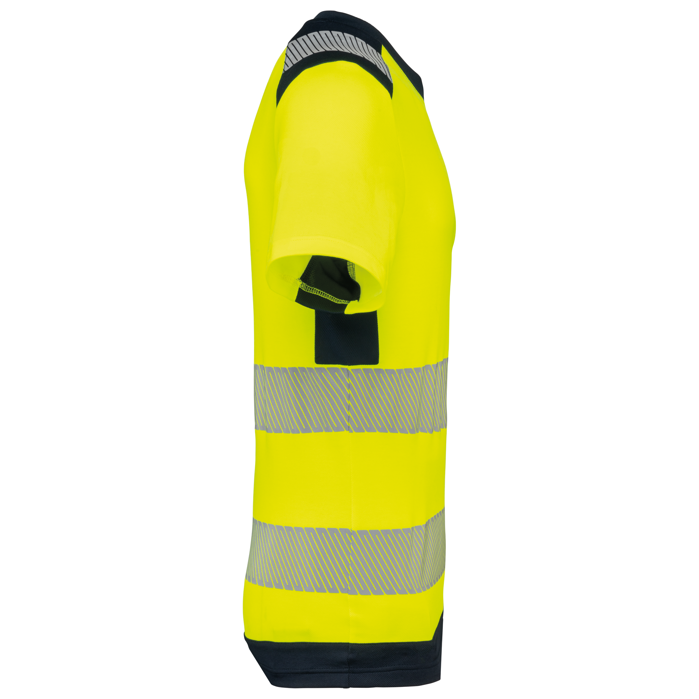 Recyceltes Sicherheits-T-Shirt mit Rundhalsausschnitt und kurzen Ärmeln