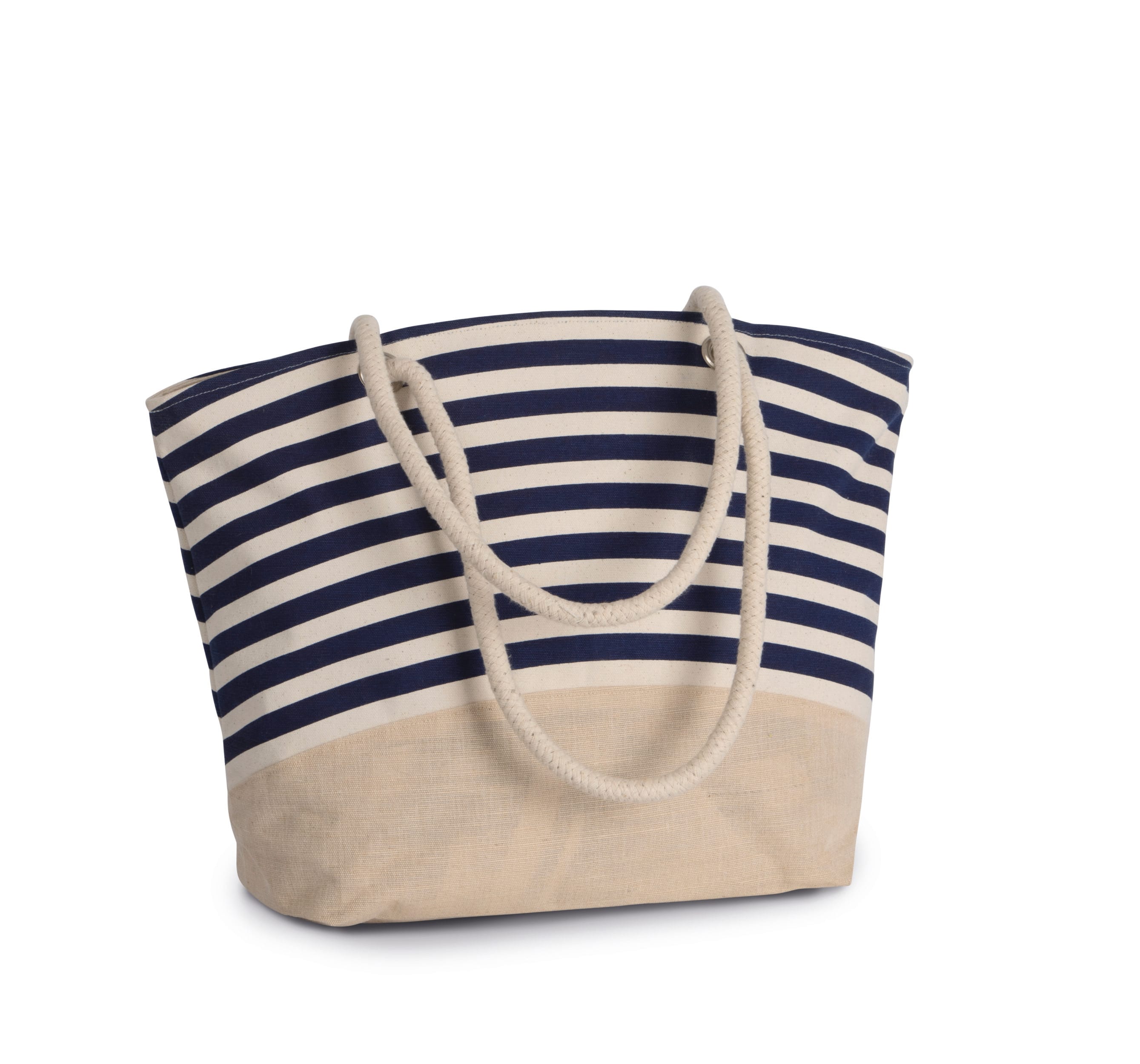 Jute-Shoppingtasche im marinen Stil