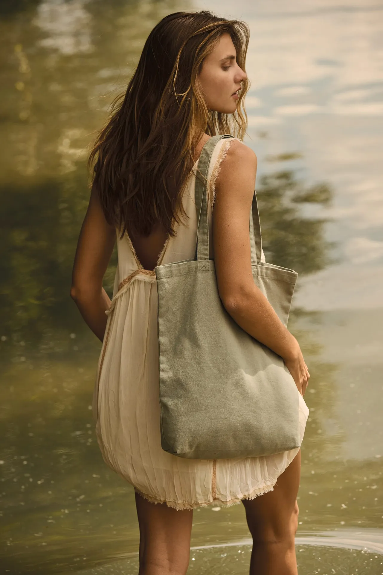 Verwaschene Shopping-Tasche aus Baumwolle