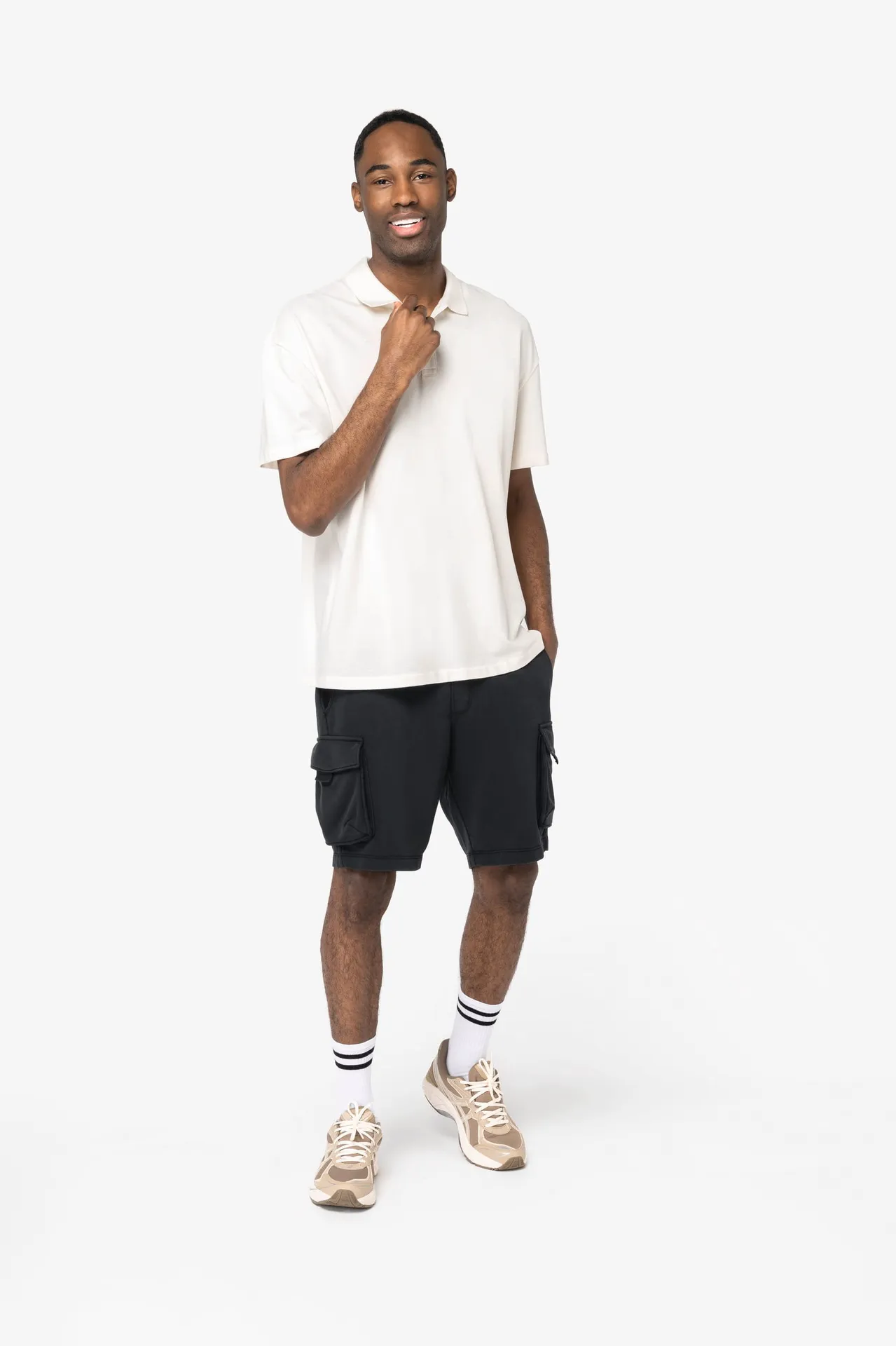 Umweltfreundliches Polohemd aus Piqué mit überschnittener Schulterpartie für Herren