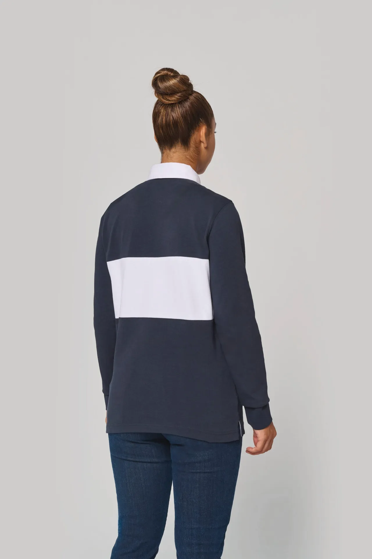 Rugby-Polohemd mit langen Ärmeln