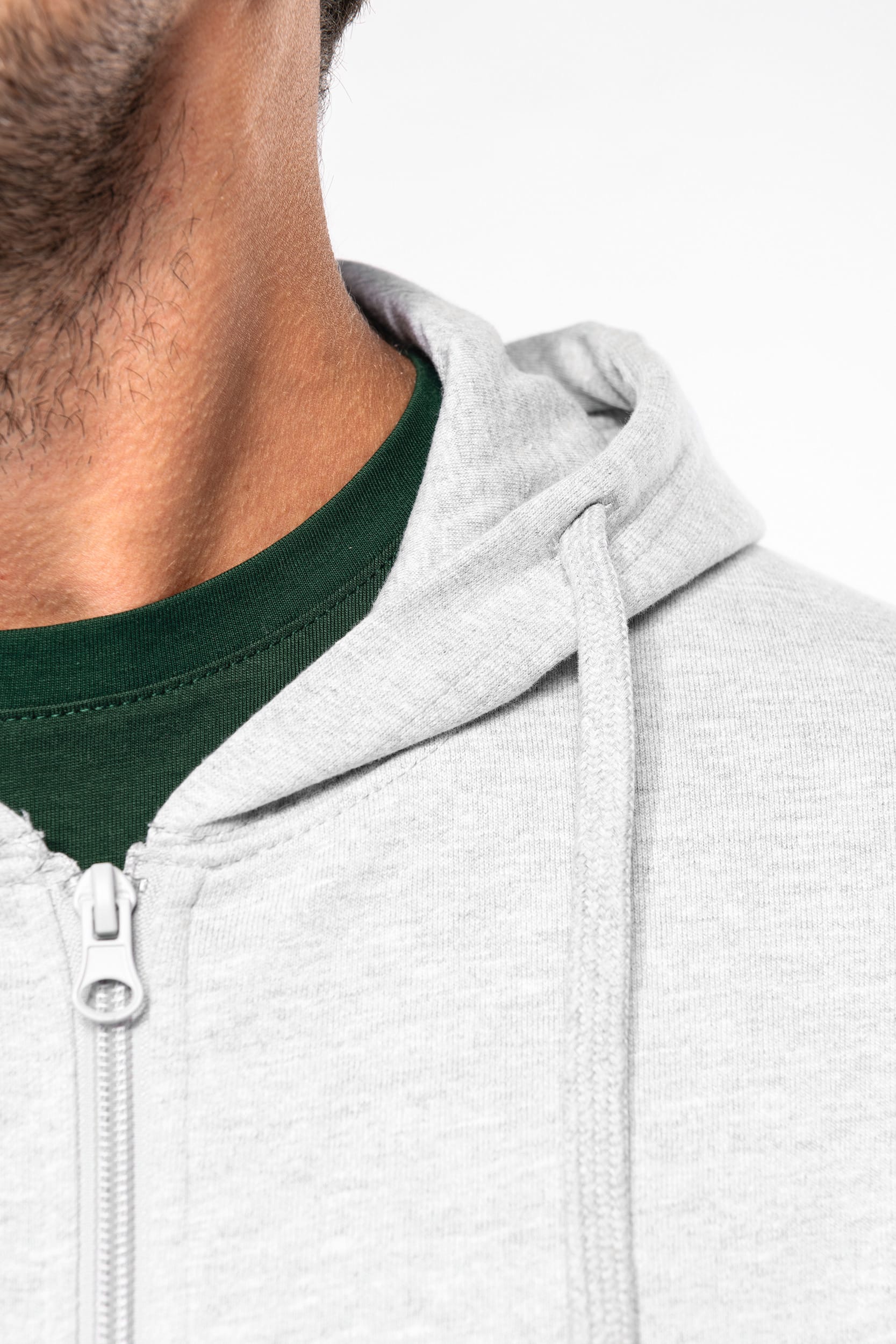 Recyceltes Unisex-Sweatshirt mit Reißverschluss und Kapuze