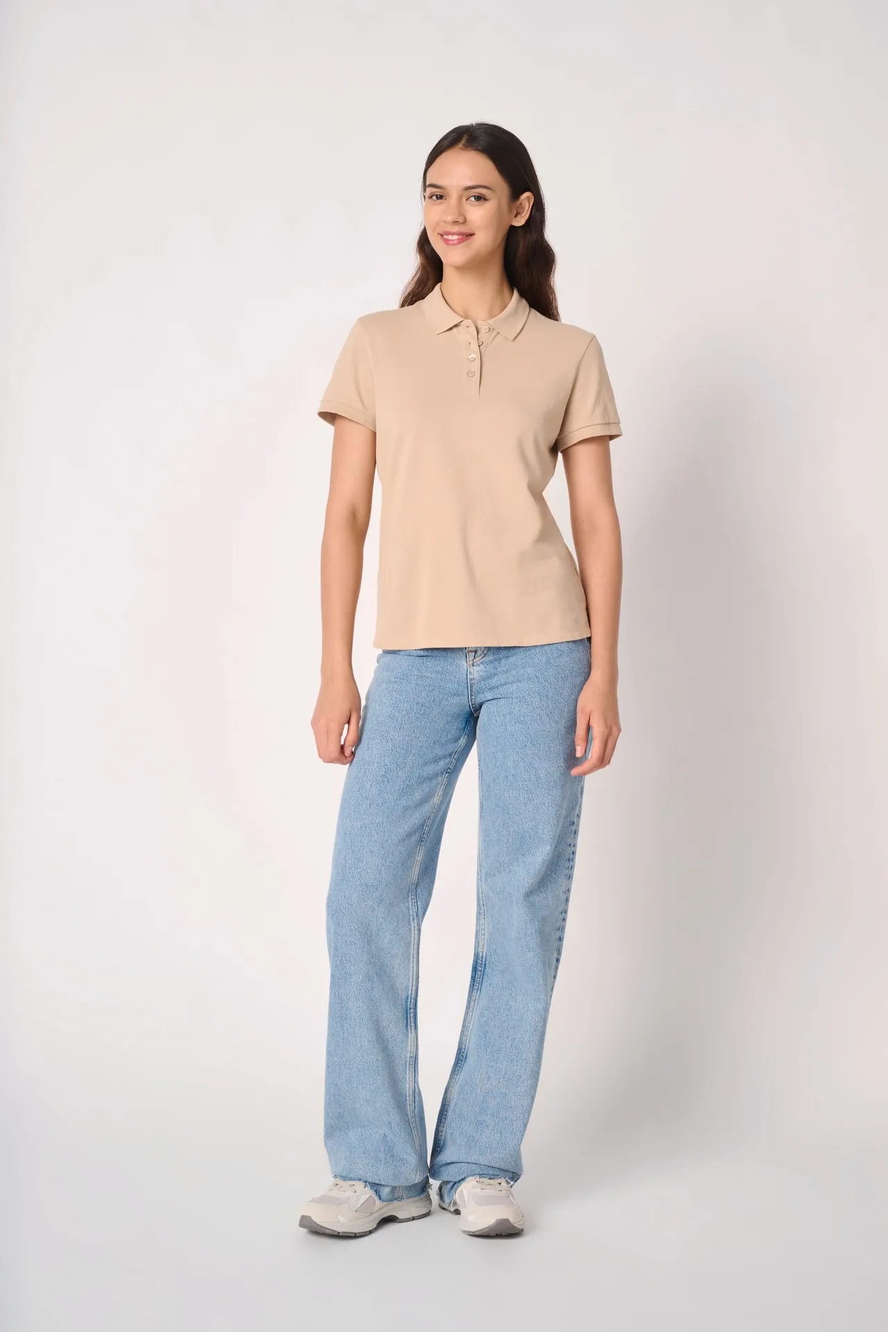Damen Piqué-Poloshirt