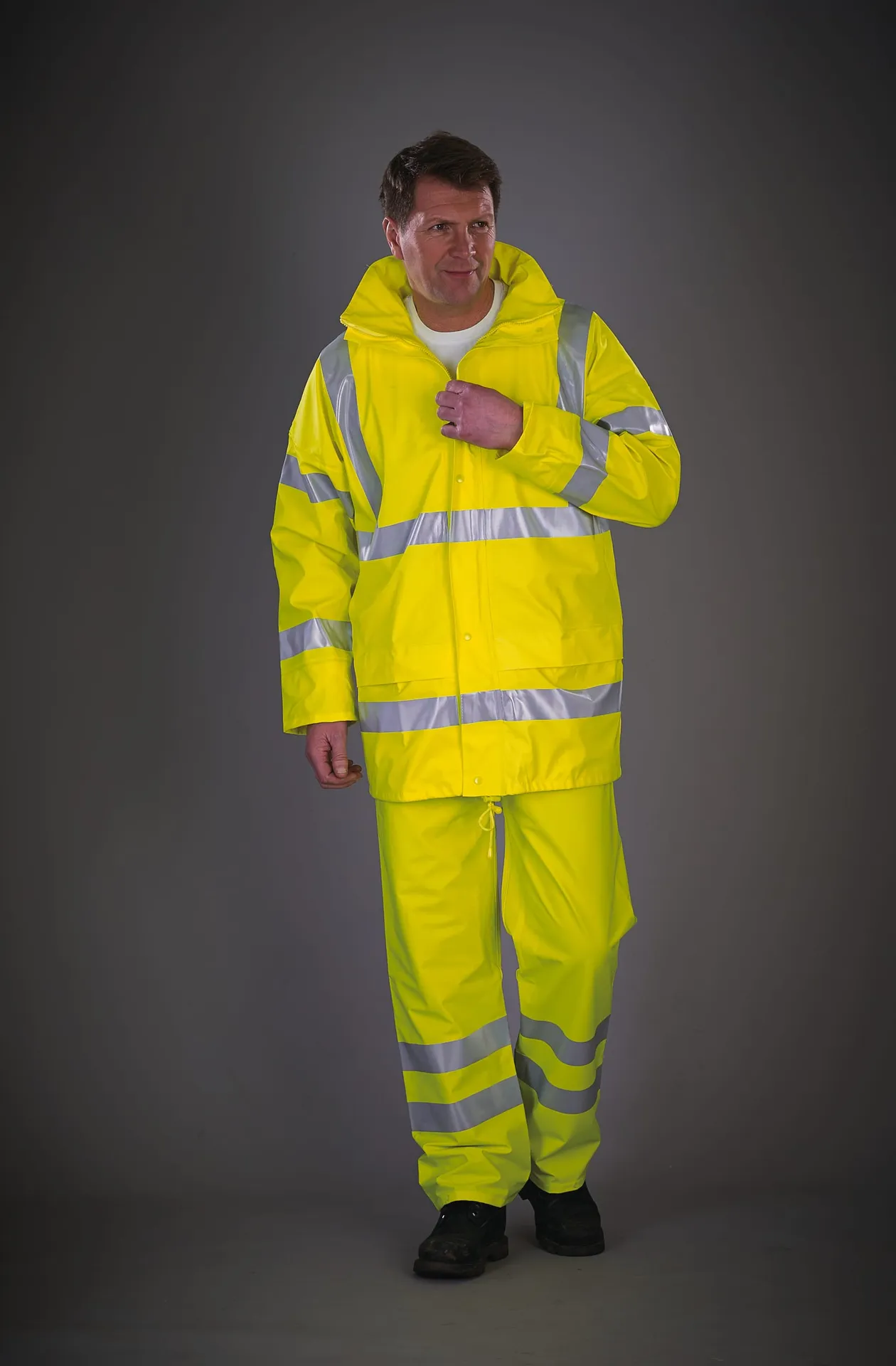 Atmungsaktive Hi-Vis Soft Flex Regenjacke