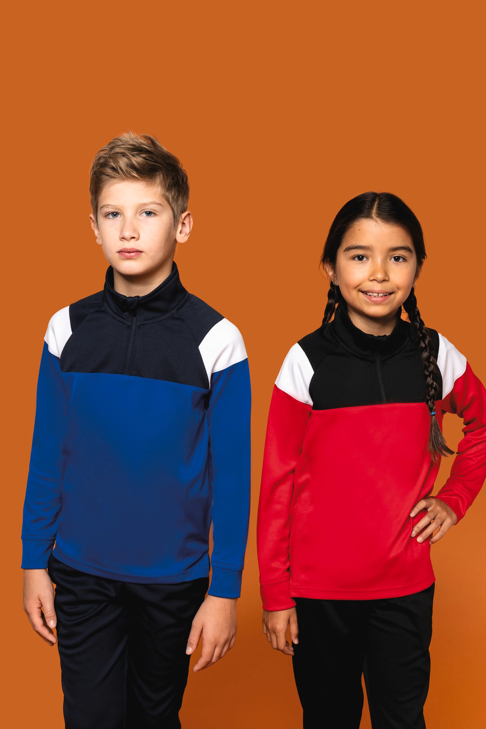 Trainings-Sweatshirt mit 1/4 Reißverschluss für Kinder