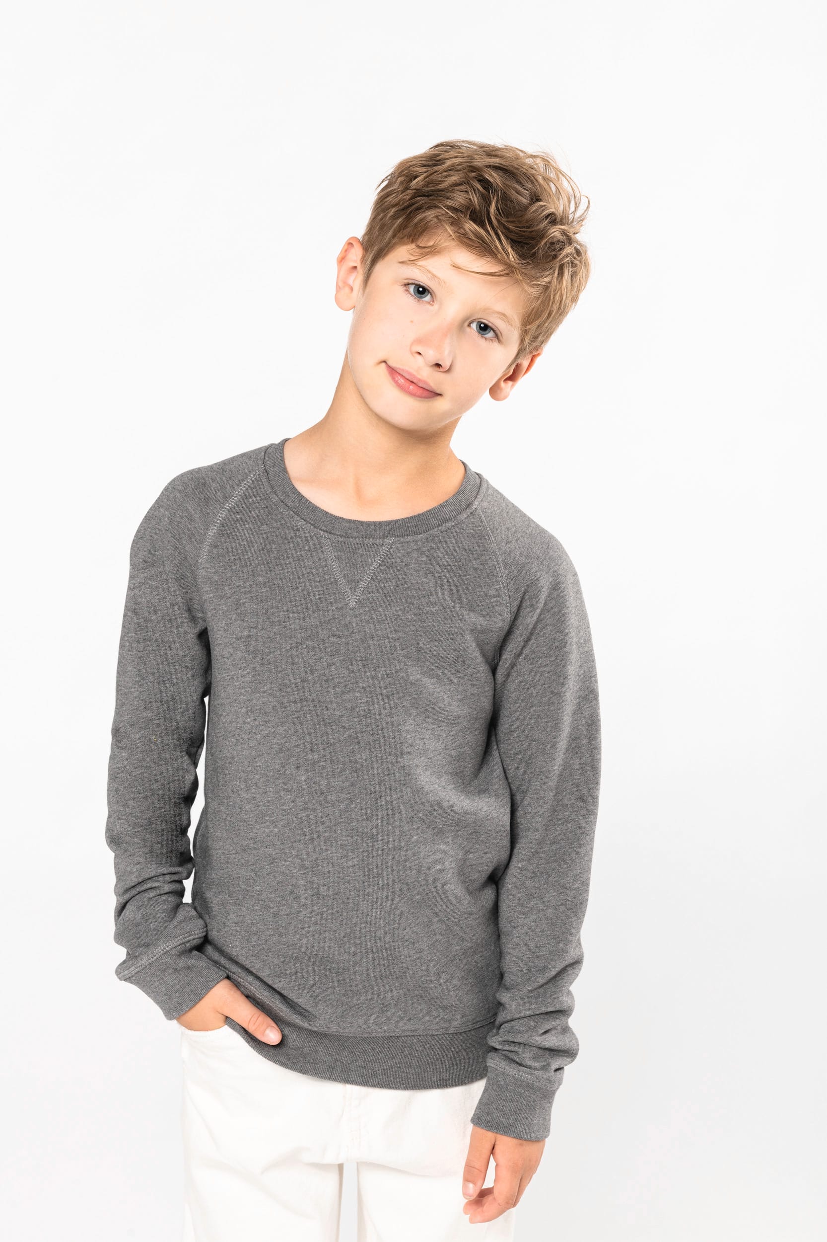 Bio-Sweatshirt für Kinder mit Raglanärmeln