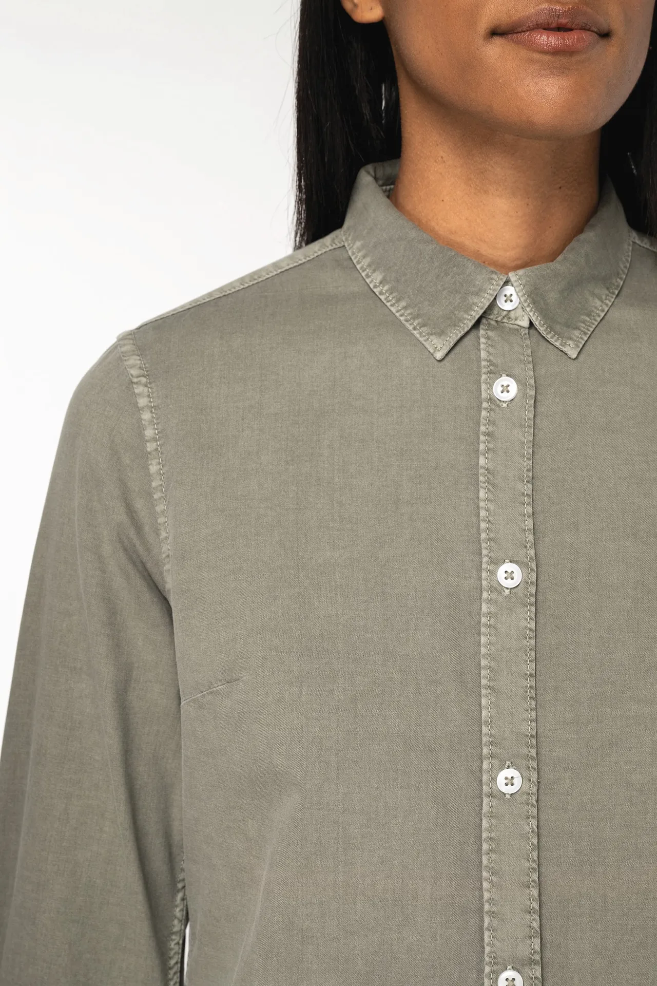 Umweltfreundliches Ausgewaschene Bluse