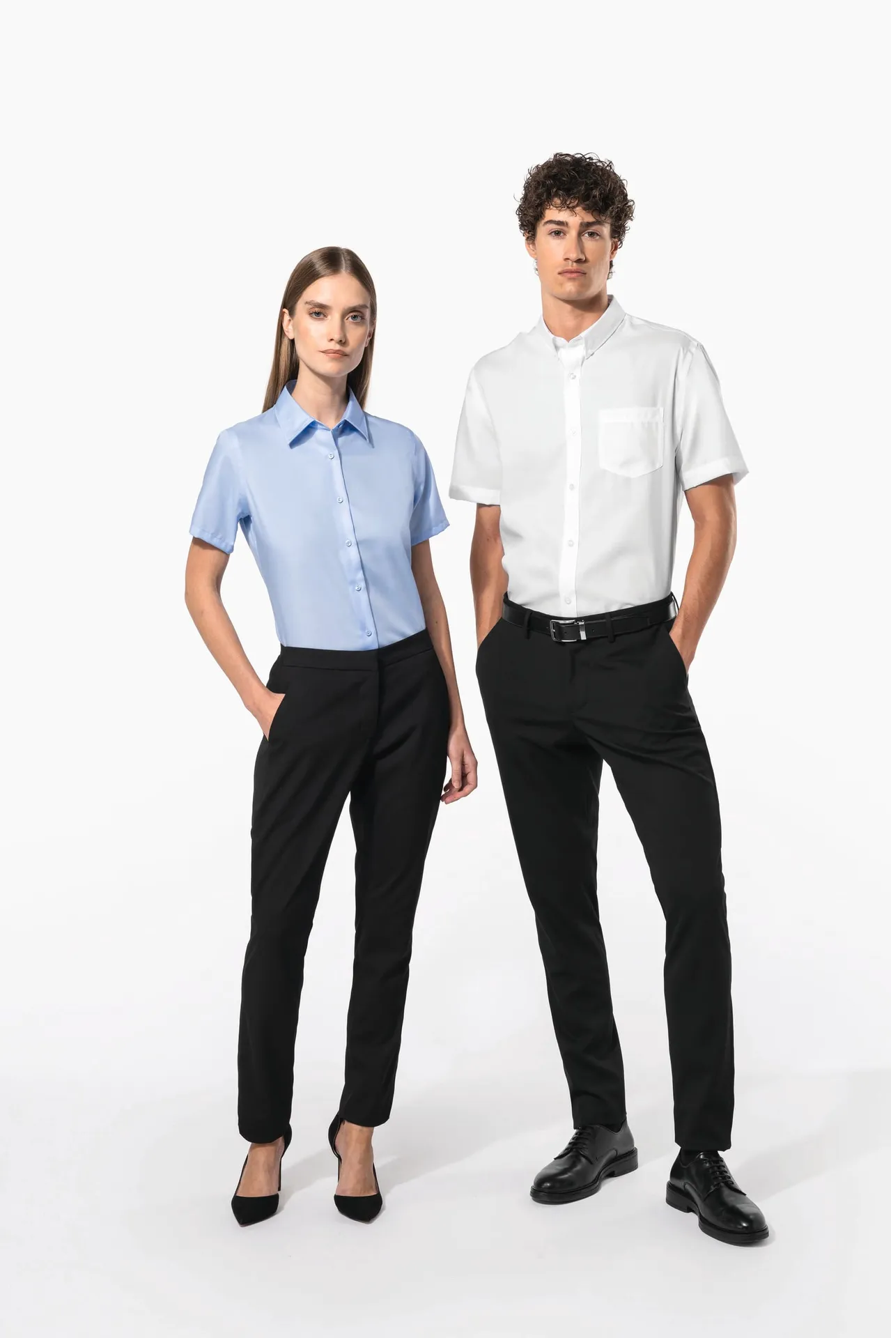 Damen Kurzarmbluse Bügelfrei