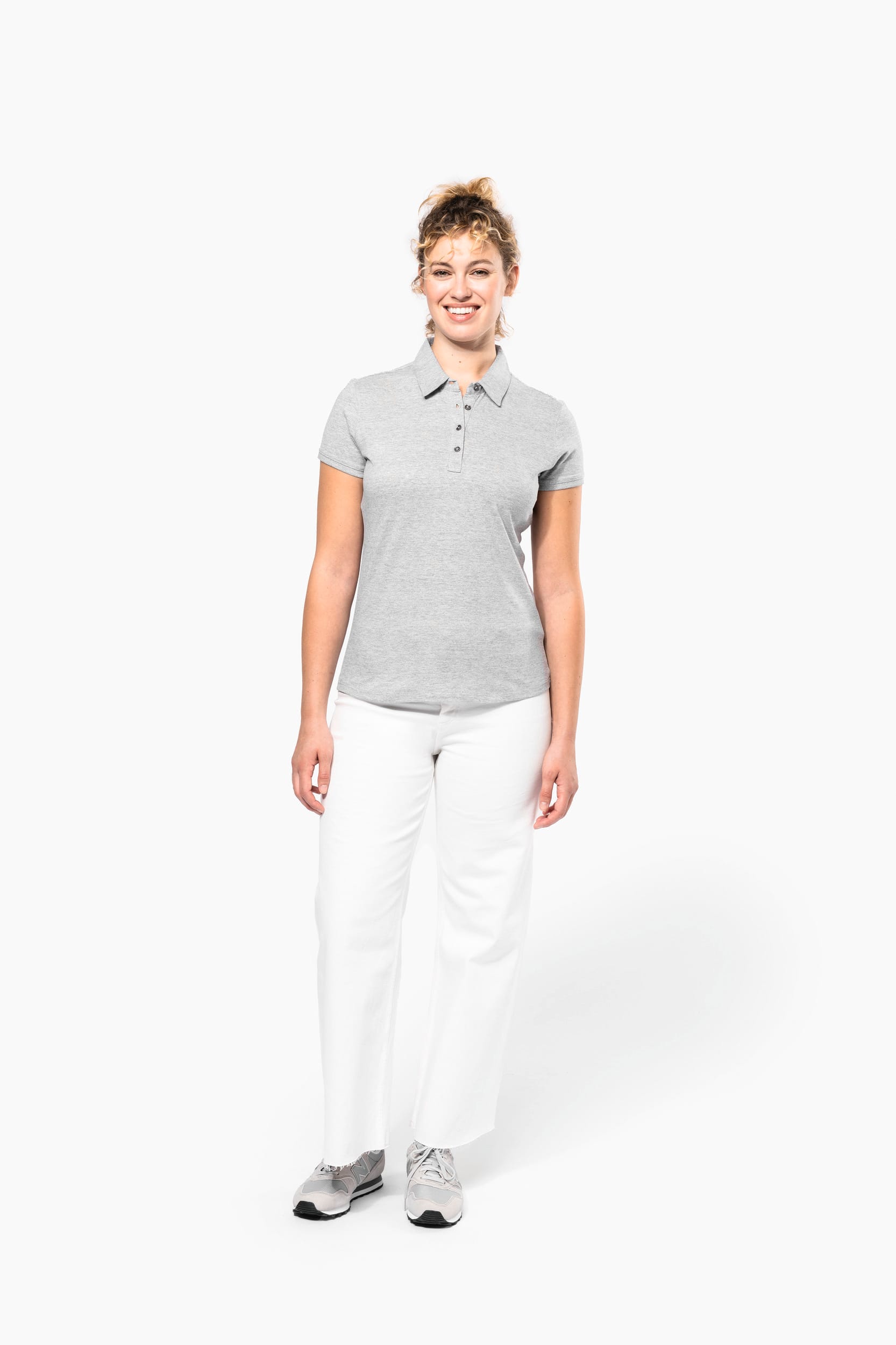 Jersey-Kurzarm-Polohemd für Damen