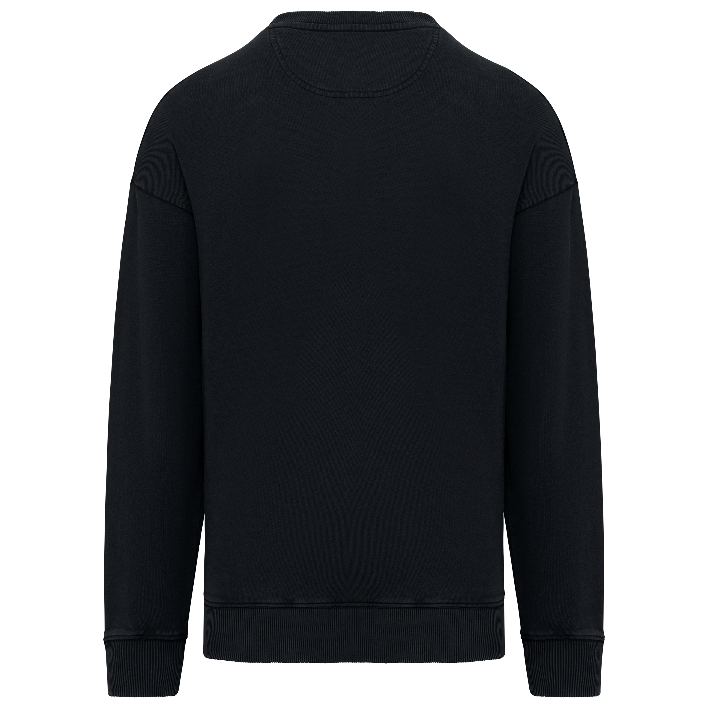 Ausgewaschenes umweltfreundliches Oversize Unisex-Sweatshirt mit Rundhalsausschnitt Ausgewaschenes umweltfreundliches Oversize Unisex-Sweatshirt mit Rundhalsausschnitt