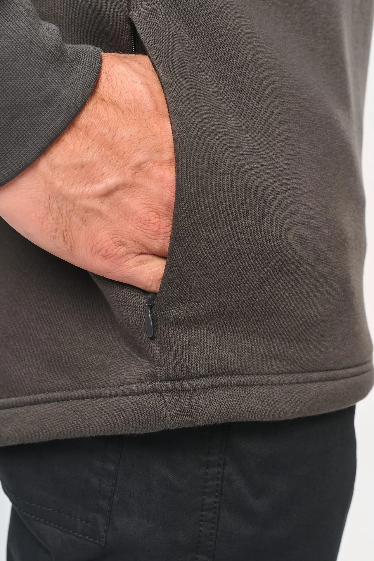 Sweatshirt mit Polokragen