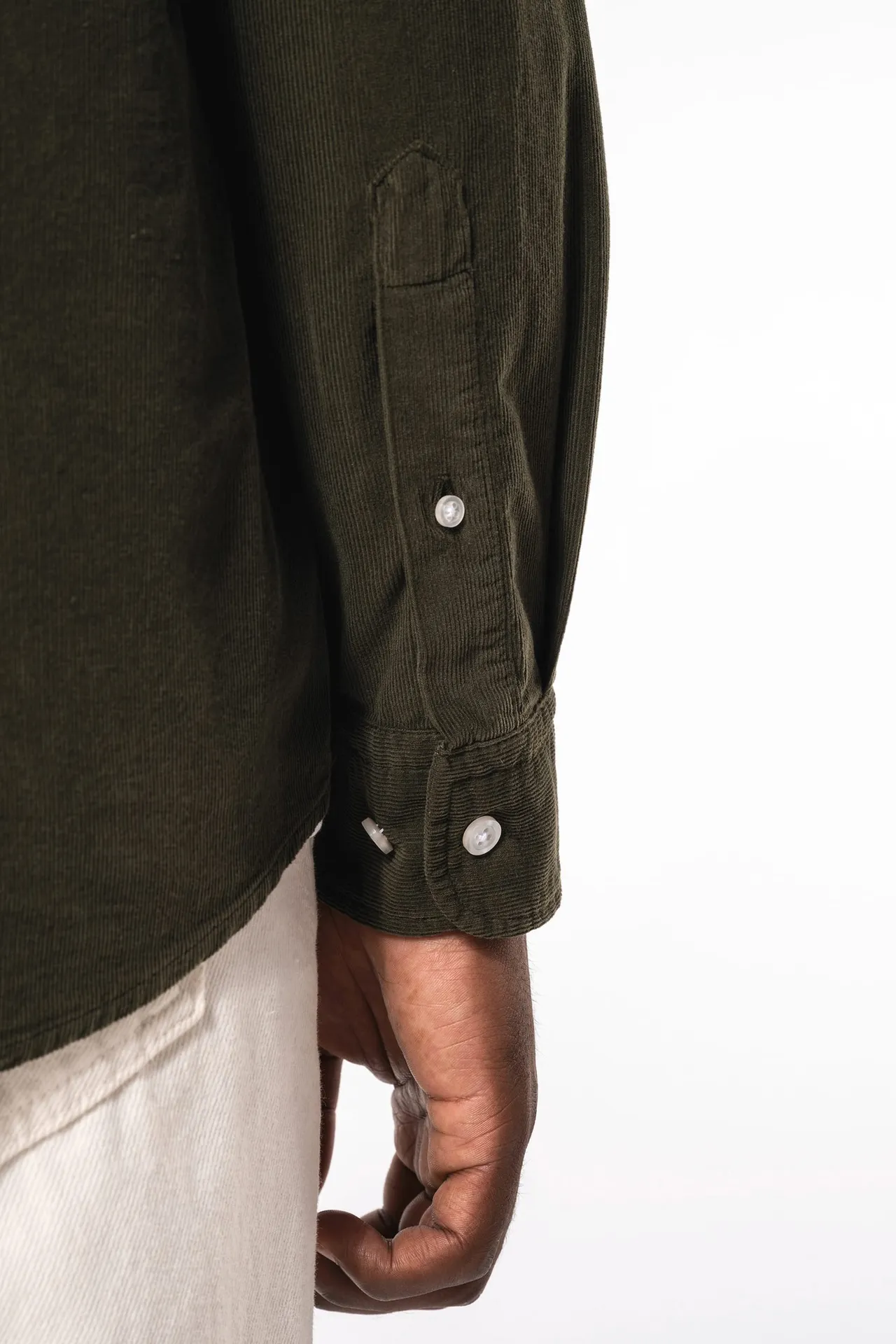 Langarmhemd aus Velours, für Herren