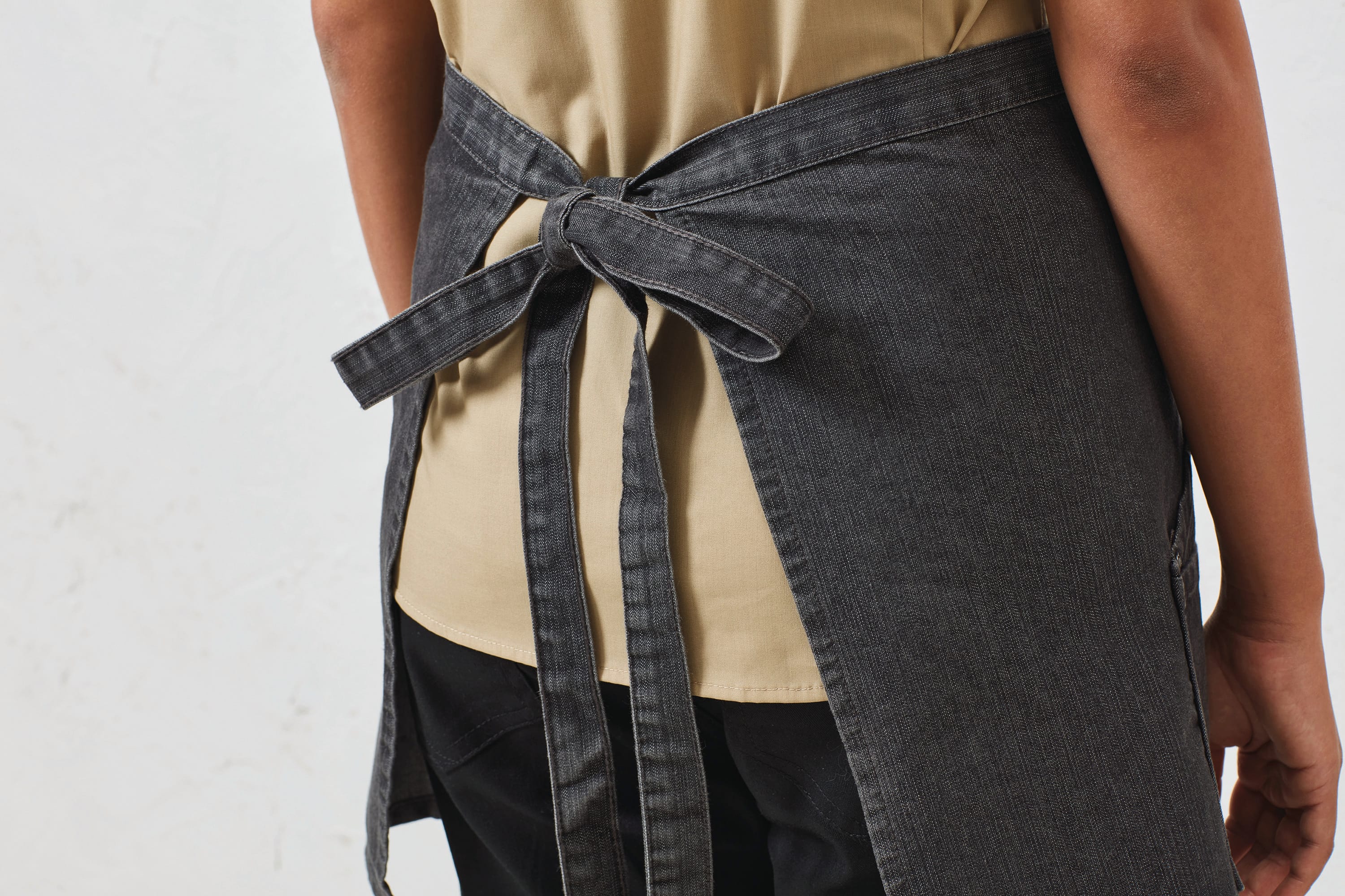 Vorbinder Denim-Schürze