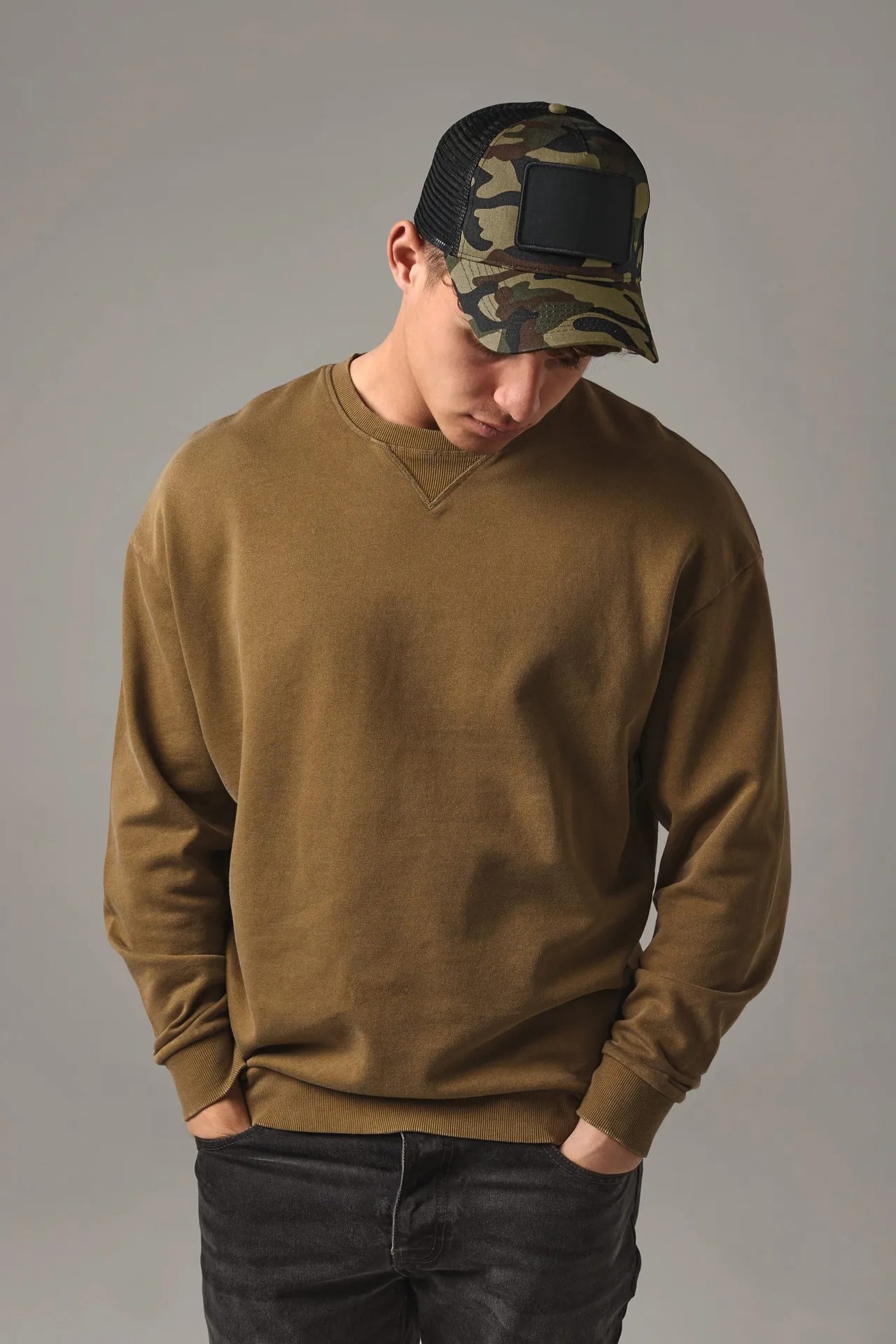 Kappe mit Netz und abnehmbarem Patch, auf der Rückseite verstellbar