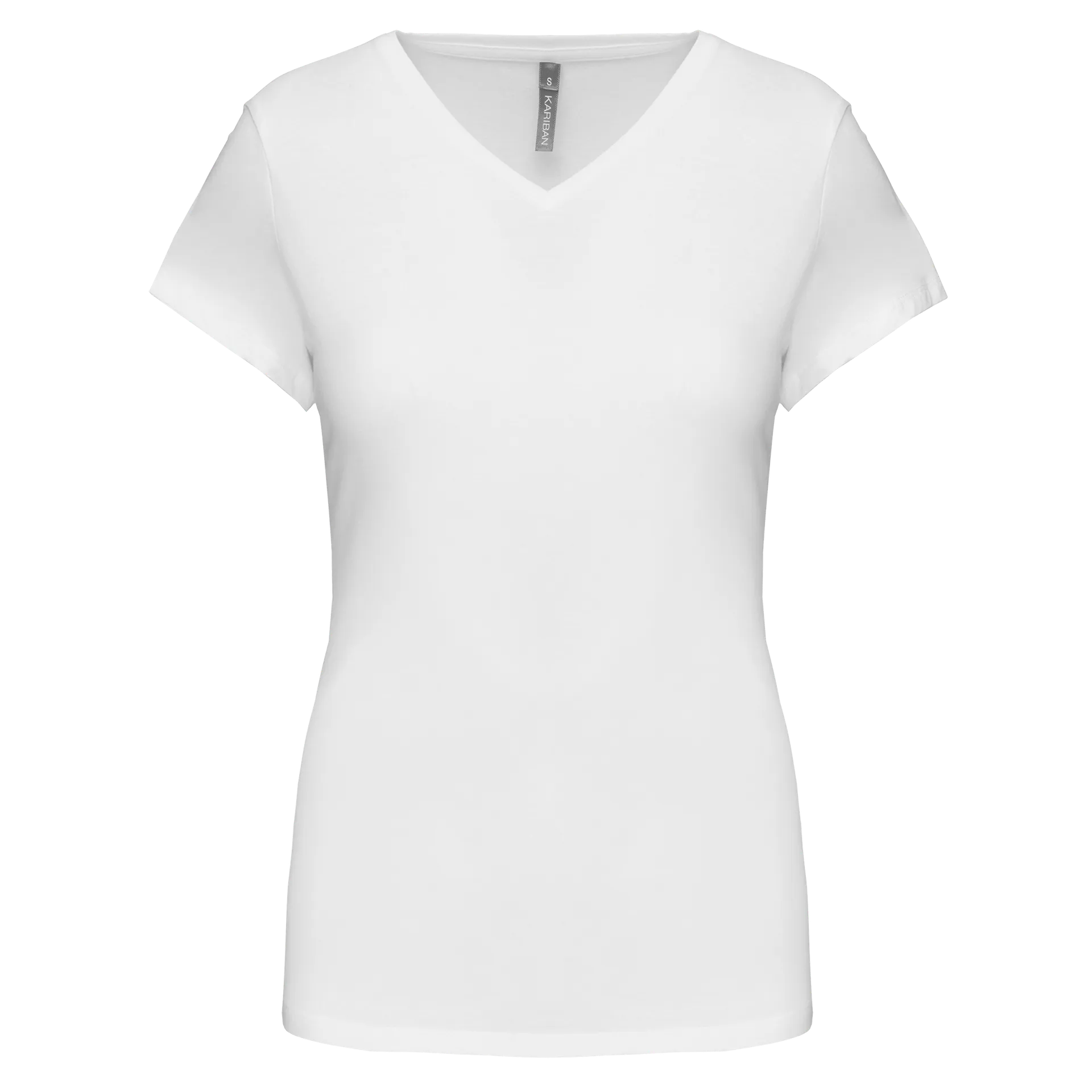 Kurzarm-Damen-T-Shirt mit V-Ausschnitt