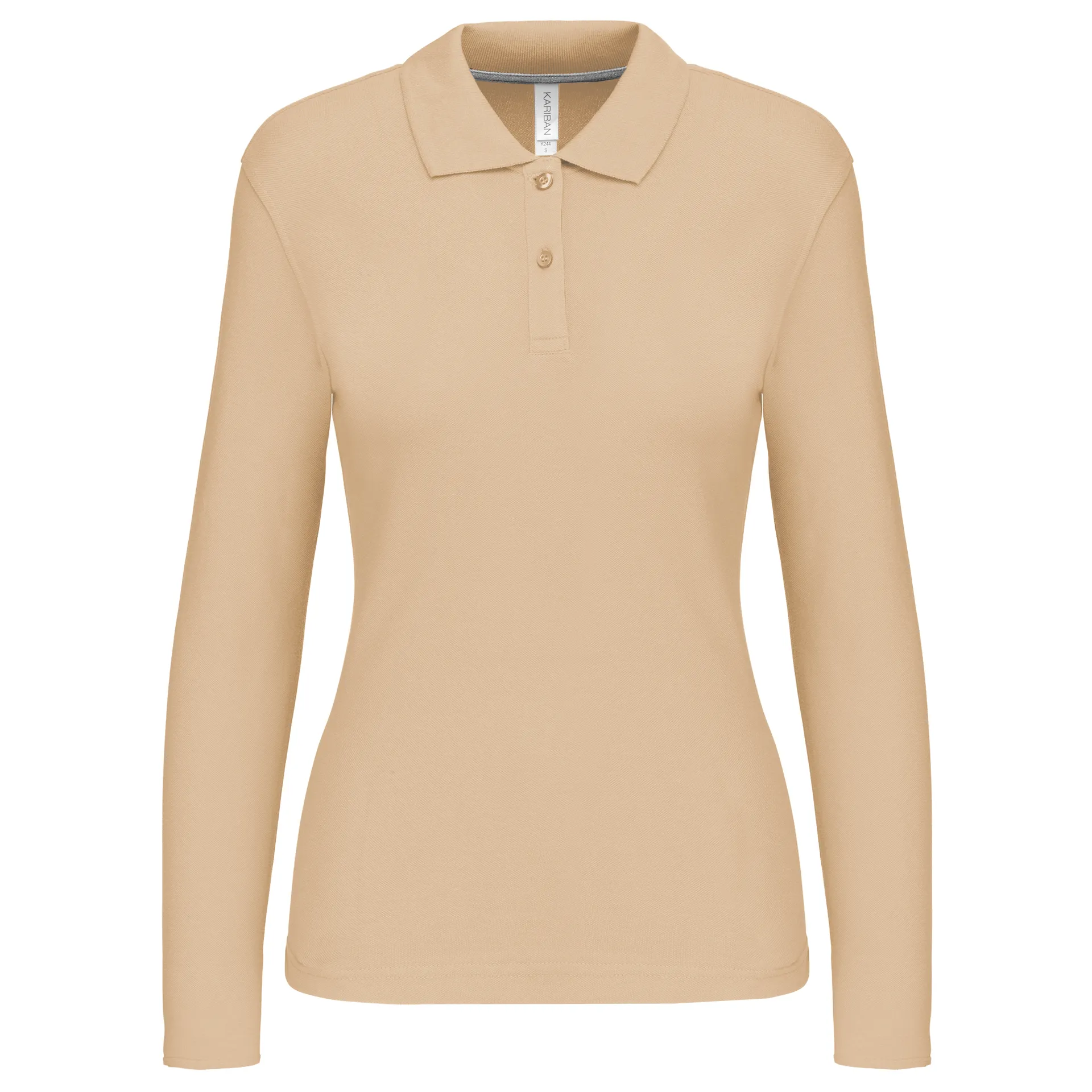 Damen Piqué Poloshirt Langarm