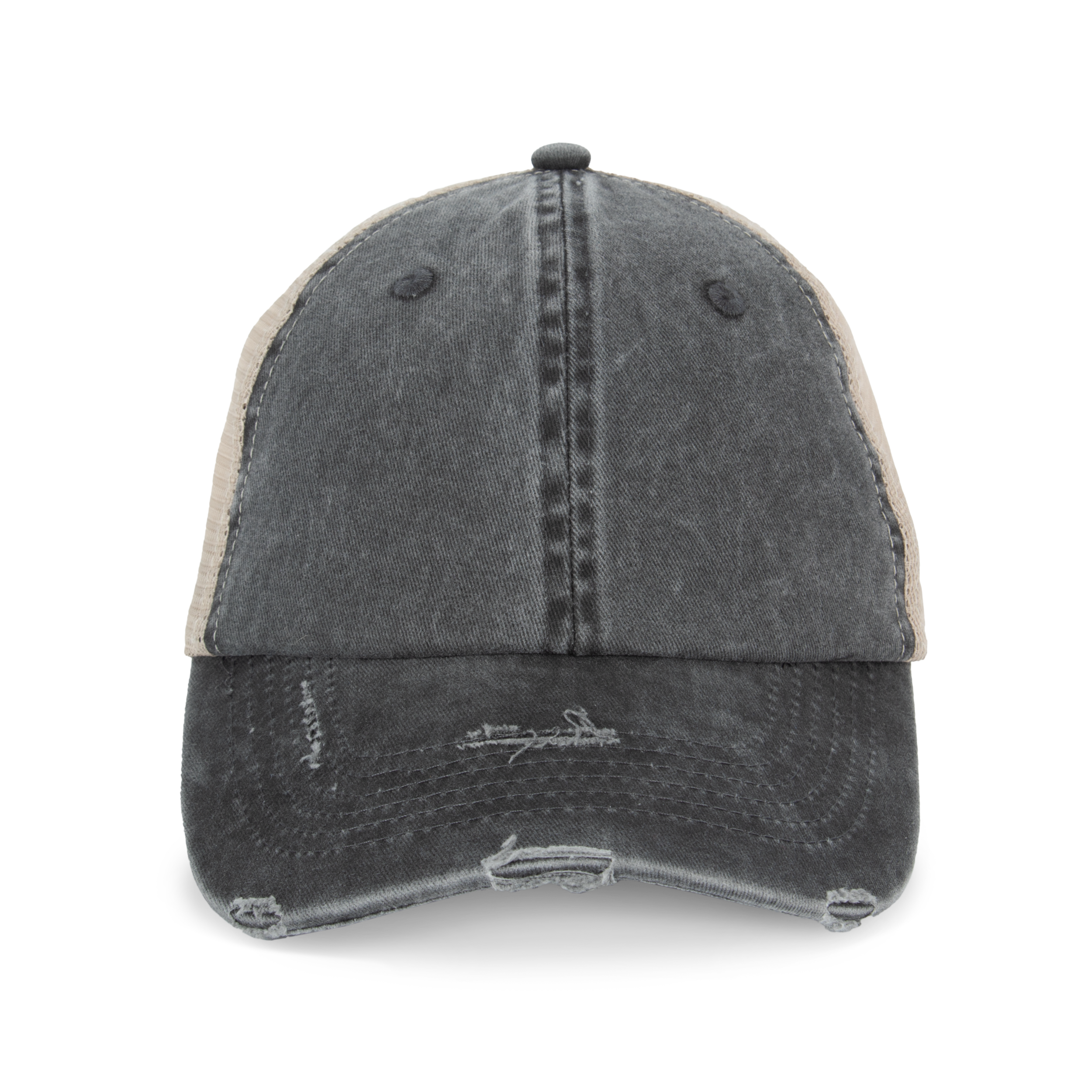 Umweltfreundliche Unisex Trucker-Cap im zerrissenen Look