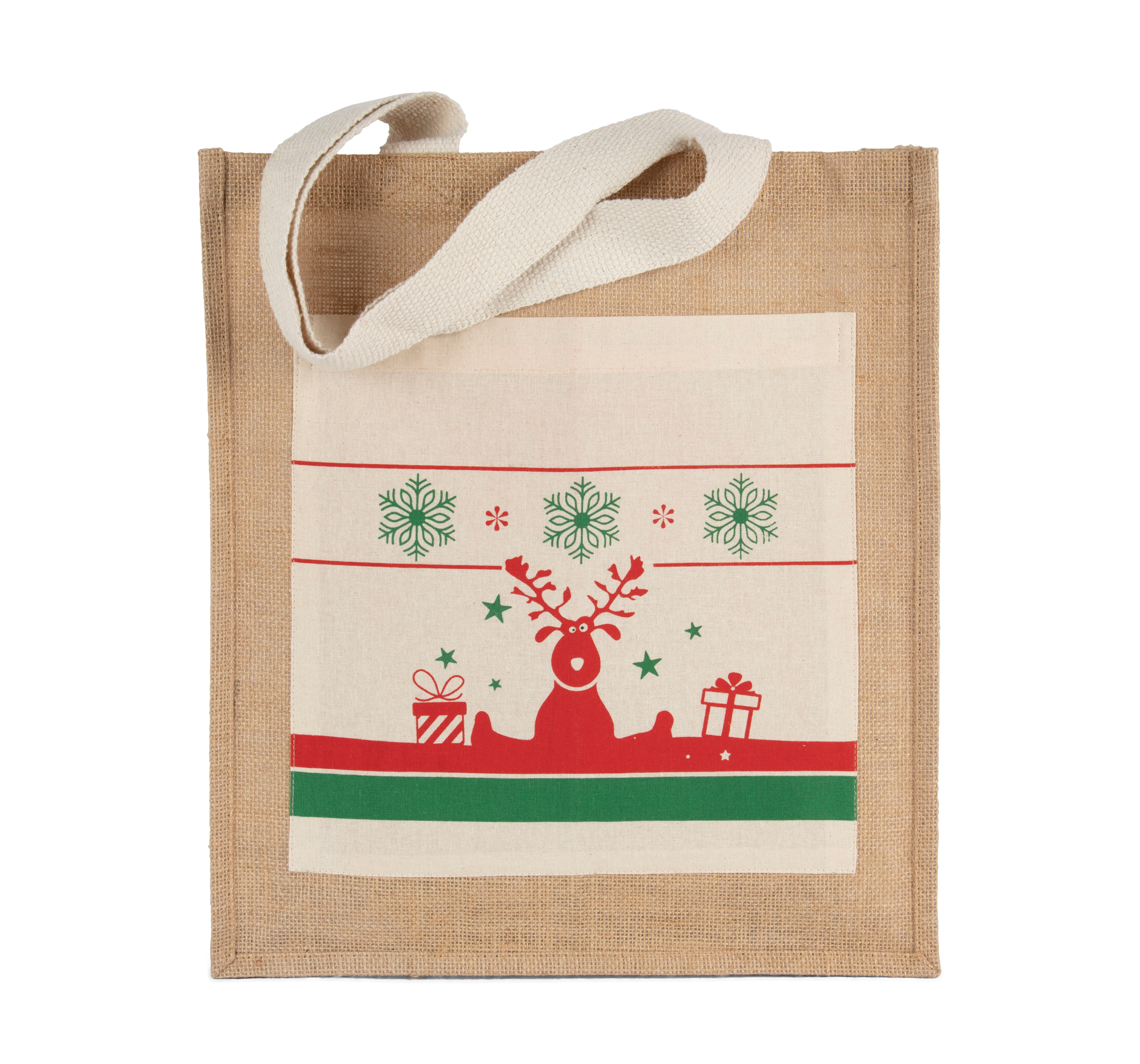 Einkaufstasche mit Weihnachtsmotiven