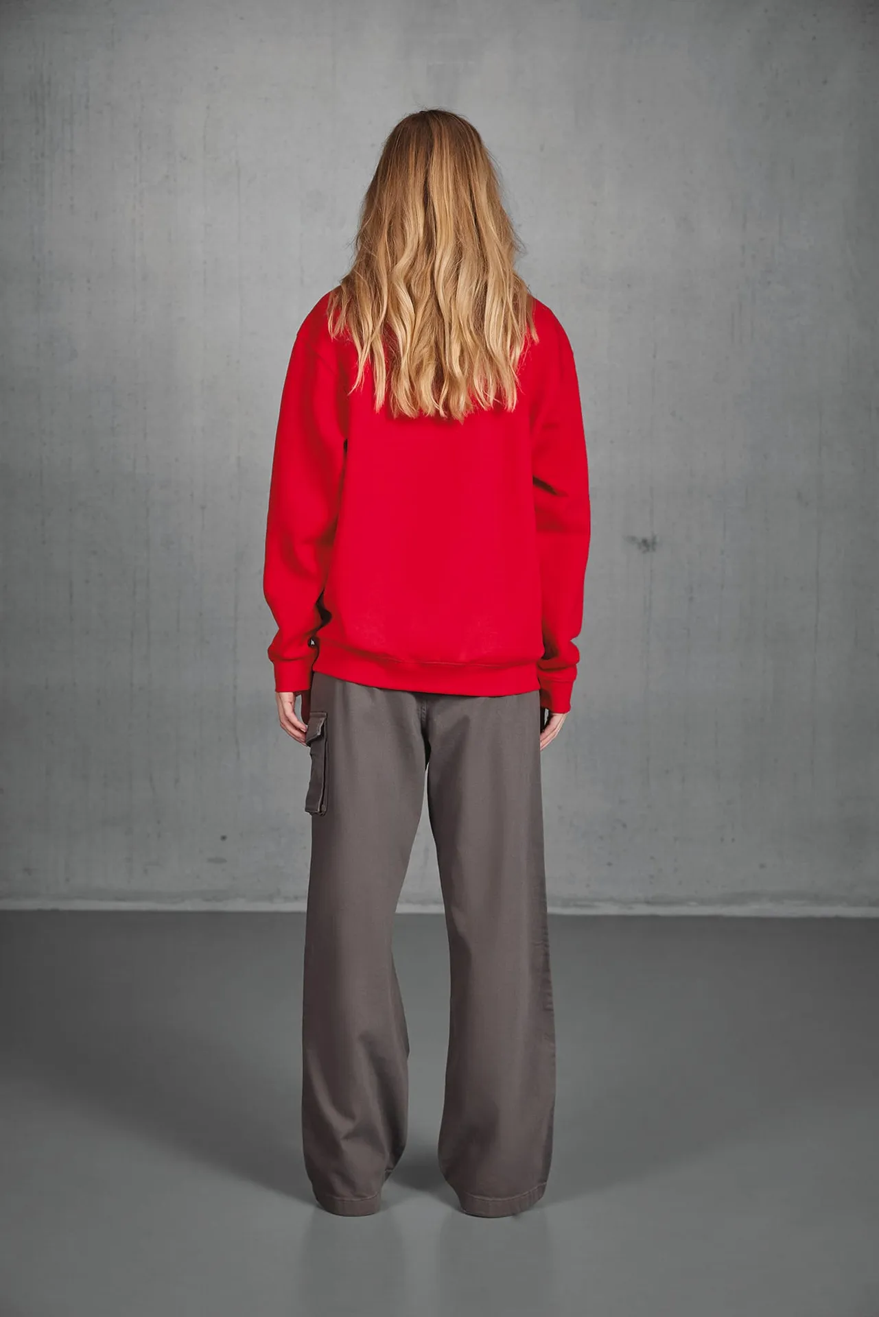 Crew Neck Sweatshirt Set In