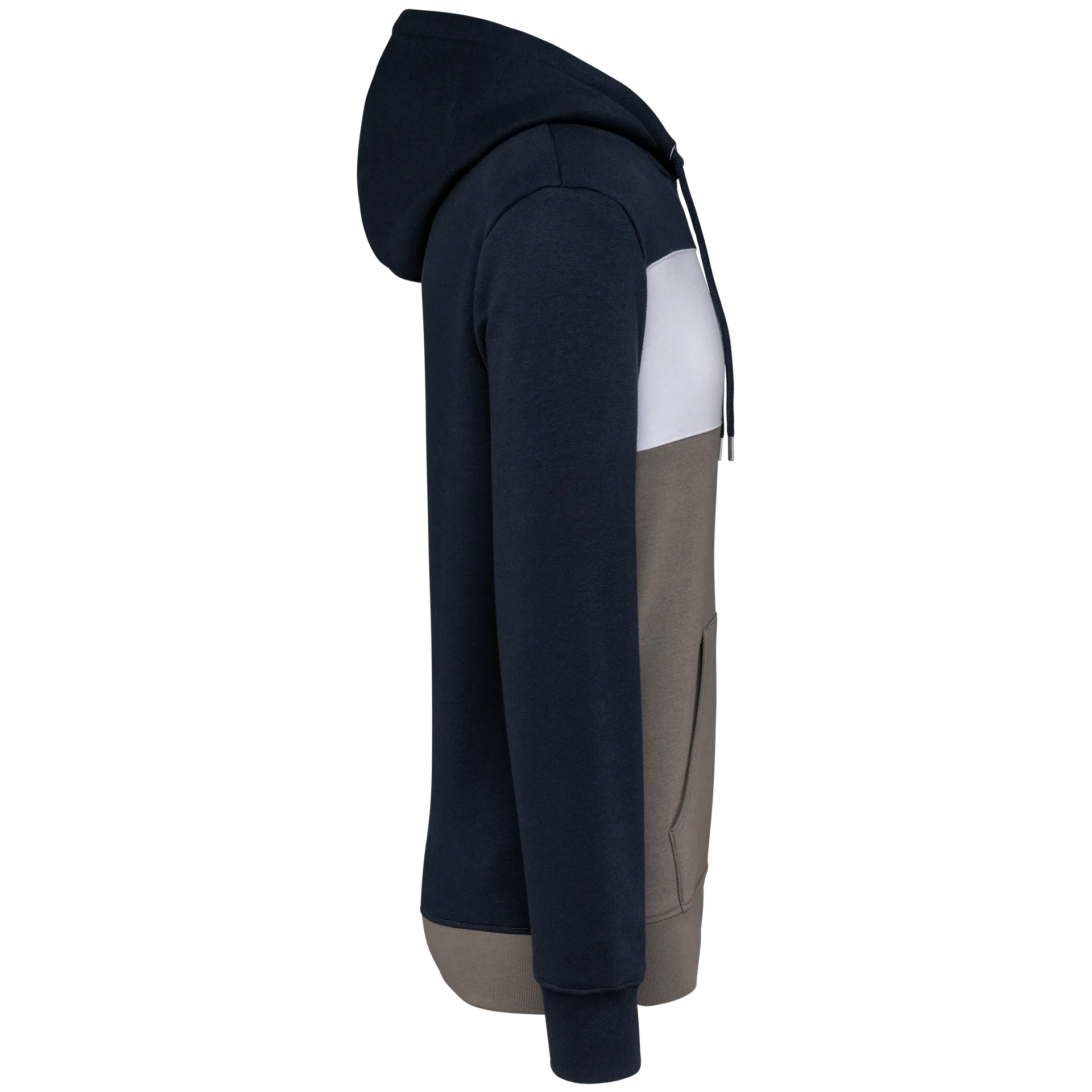 Dreifarbiges Kapuzensweatshirt, Unisex